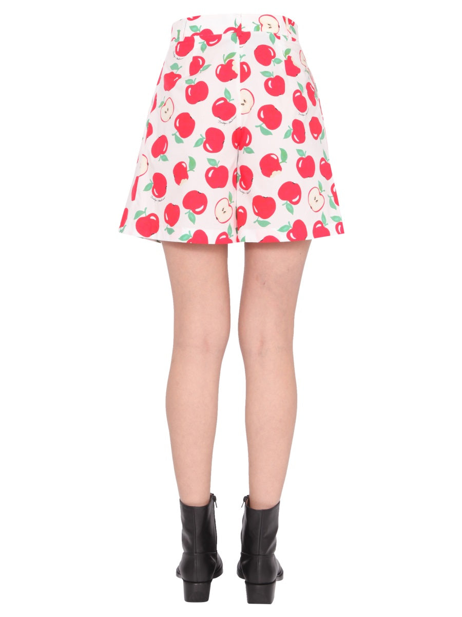 BOUTIQUE MOSCHINO High-Waist Cotton Poplin Shorts