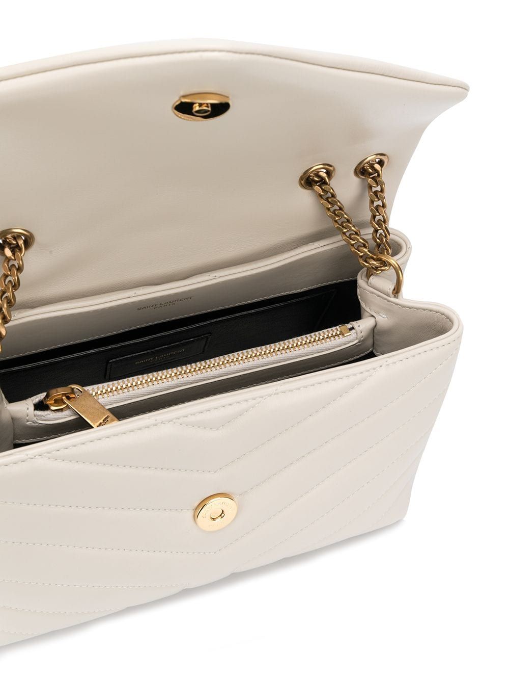 SAINT LAURENT Mini Logo Plaque Shoulder Handbag