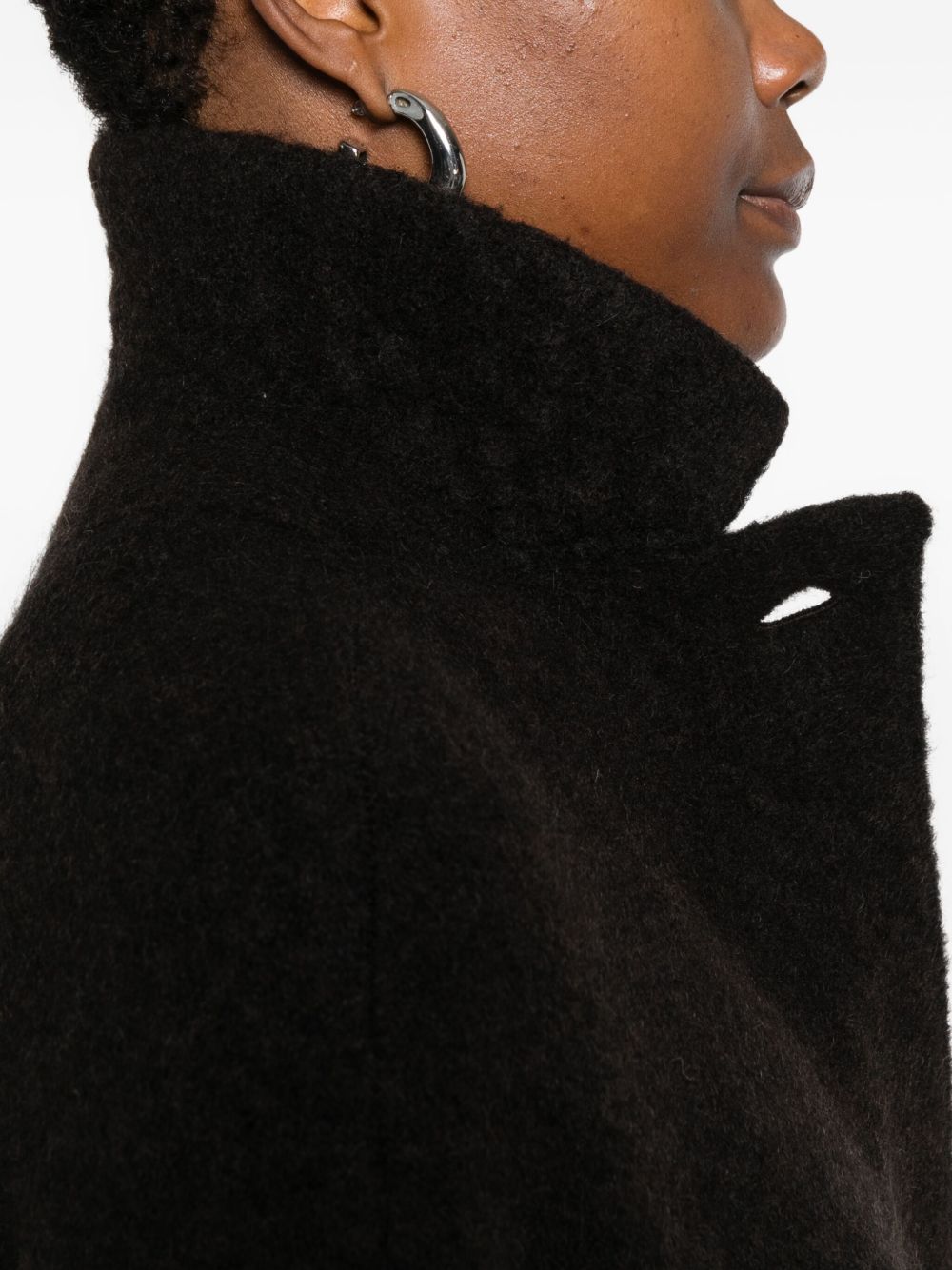 BOBOUTIC Wool Notched Lapel Jacket for Women