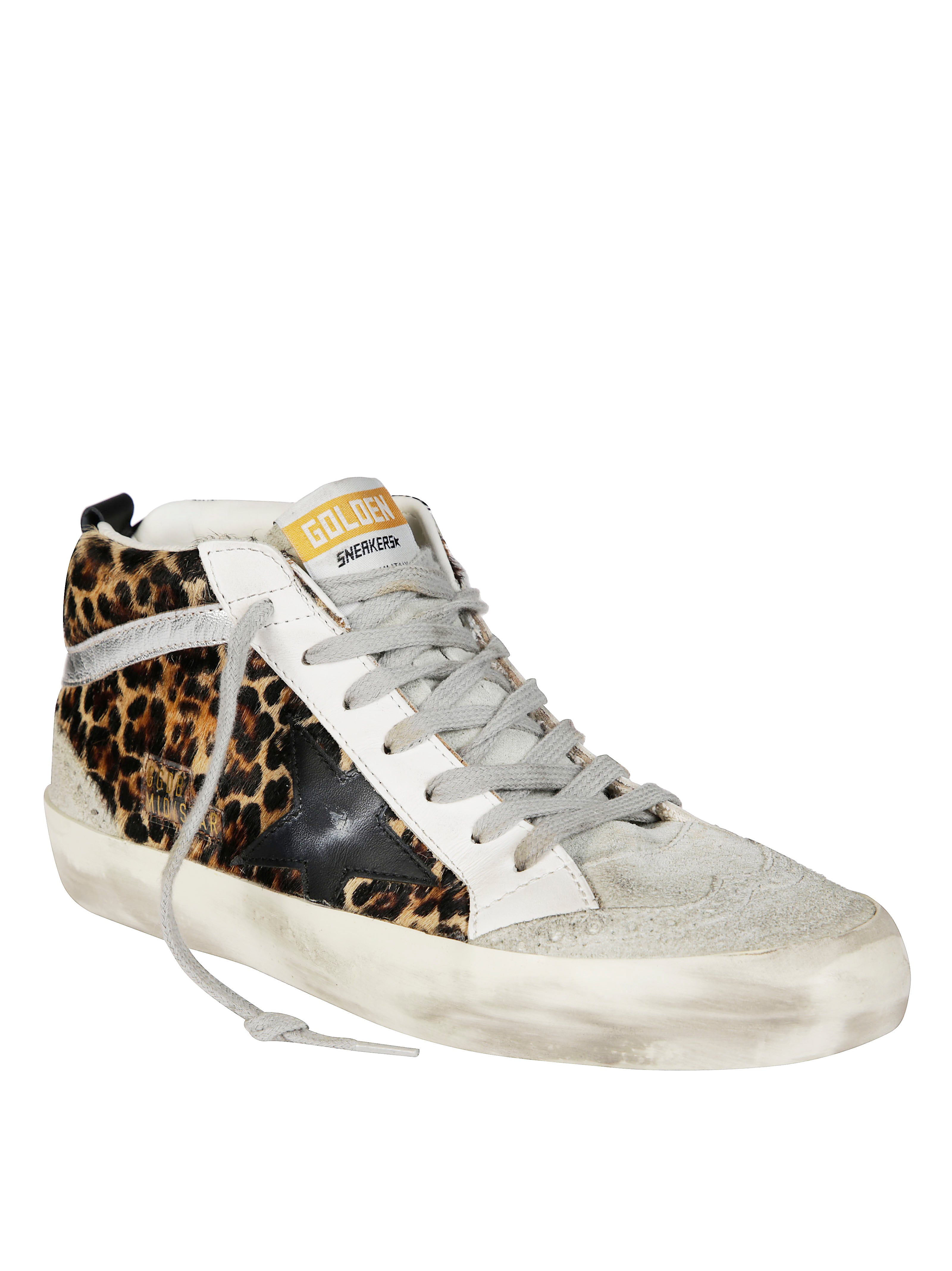 GOLDEN GOOSE High-Top Sneaker with Leopard Print for Men