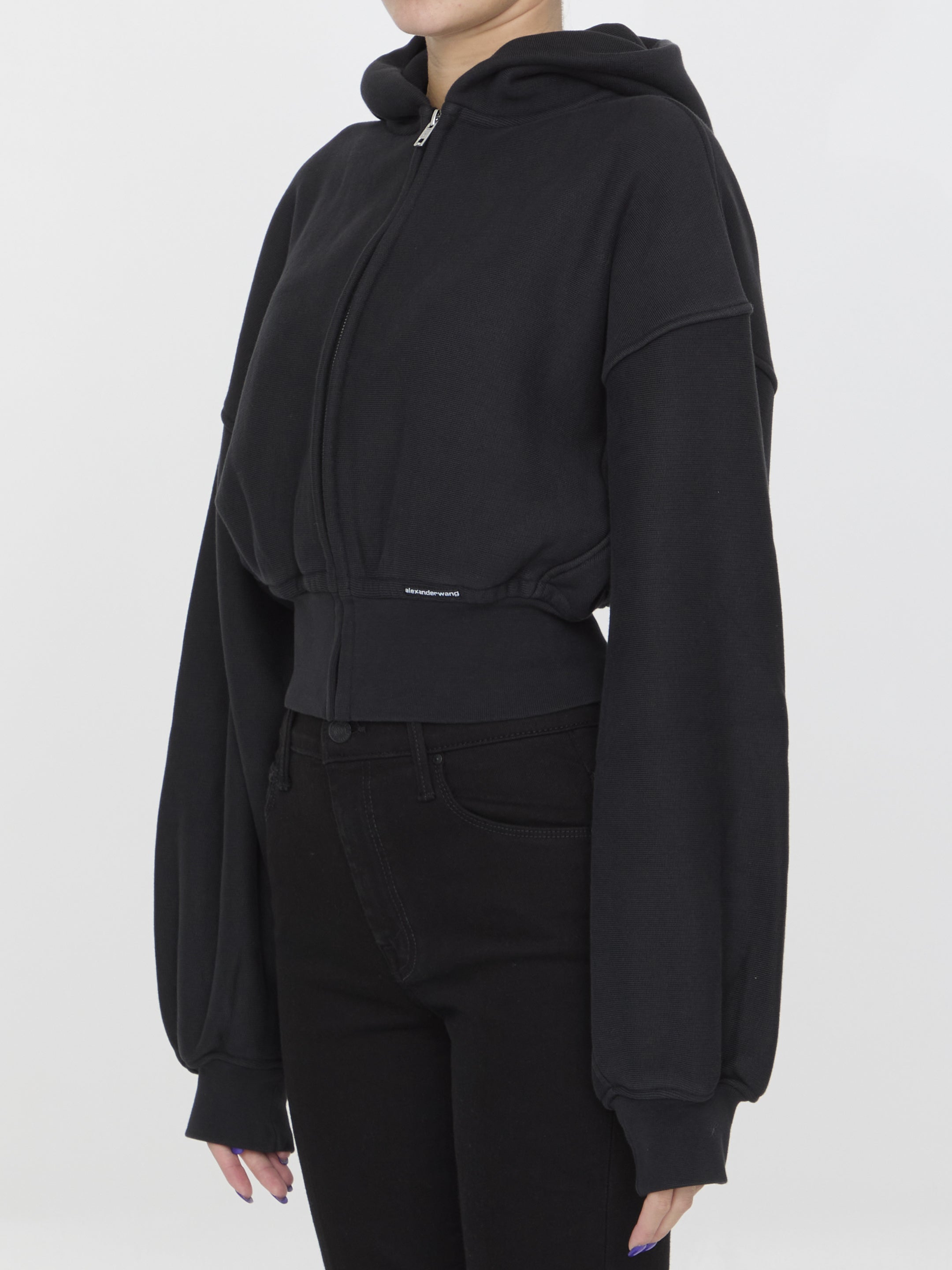 ALEXANDER WANG Cropped Hoodie for Women - FW25 Collection