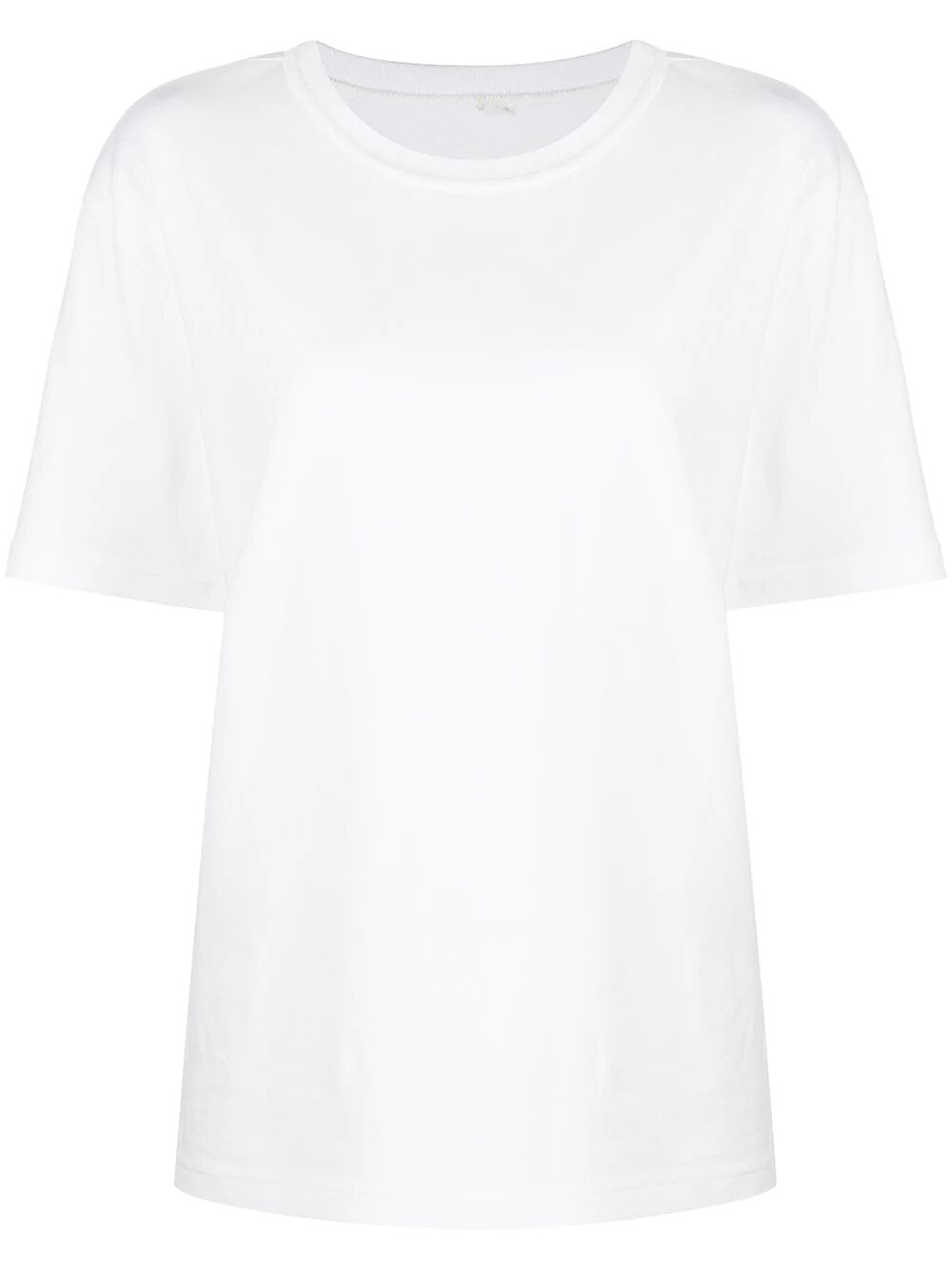 ALEXANDER WANG Essential Short Sleeve Tee with Puff Logo and Bound Neck