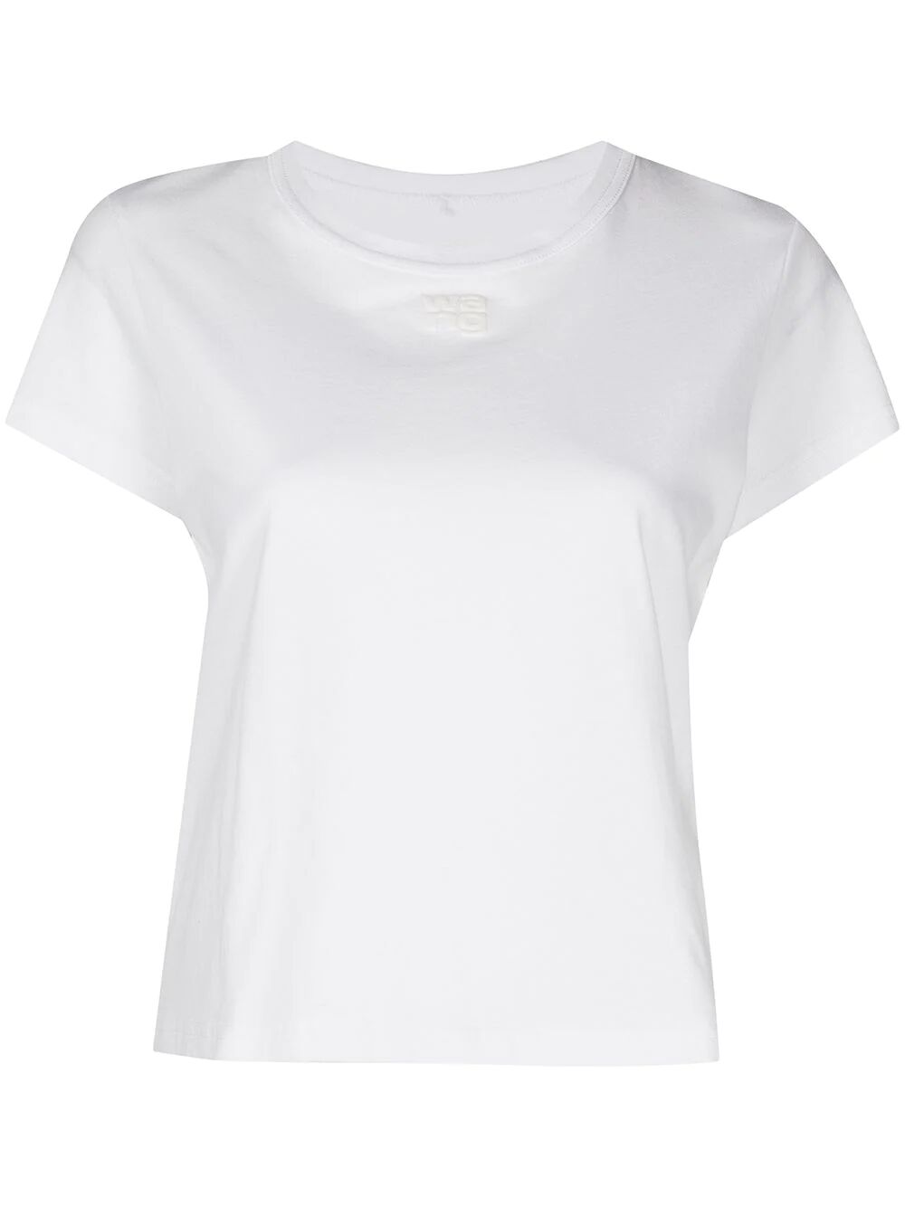 ALEXANDER WANG Essential Shrunk Tee with Puff Logo and Bound Neck