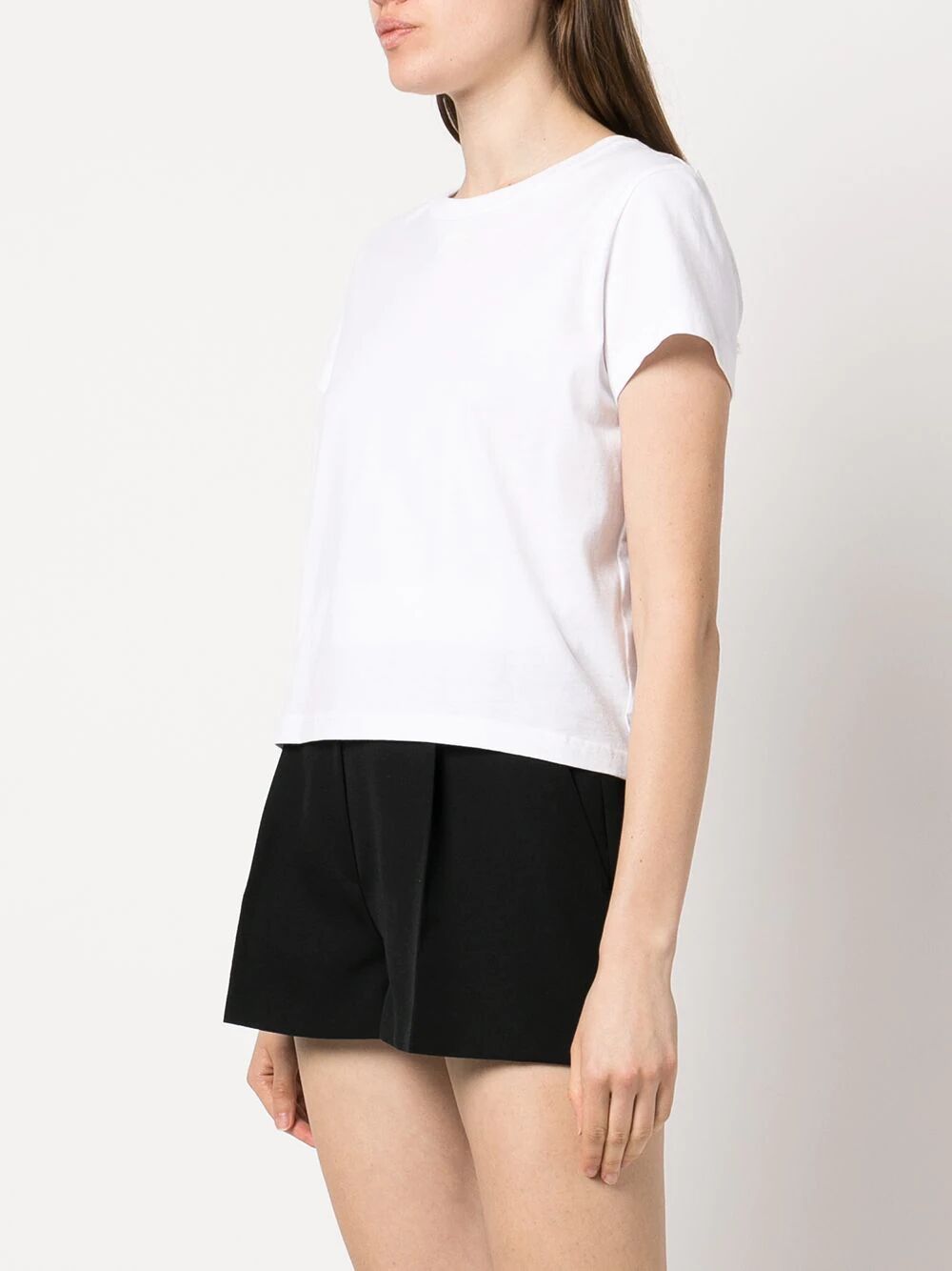 ALEXANDER WANG Essential Shrunk Tee with Puff Logo and Bound Neck