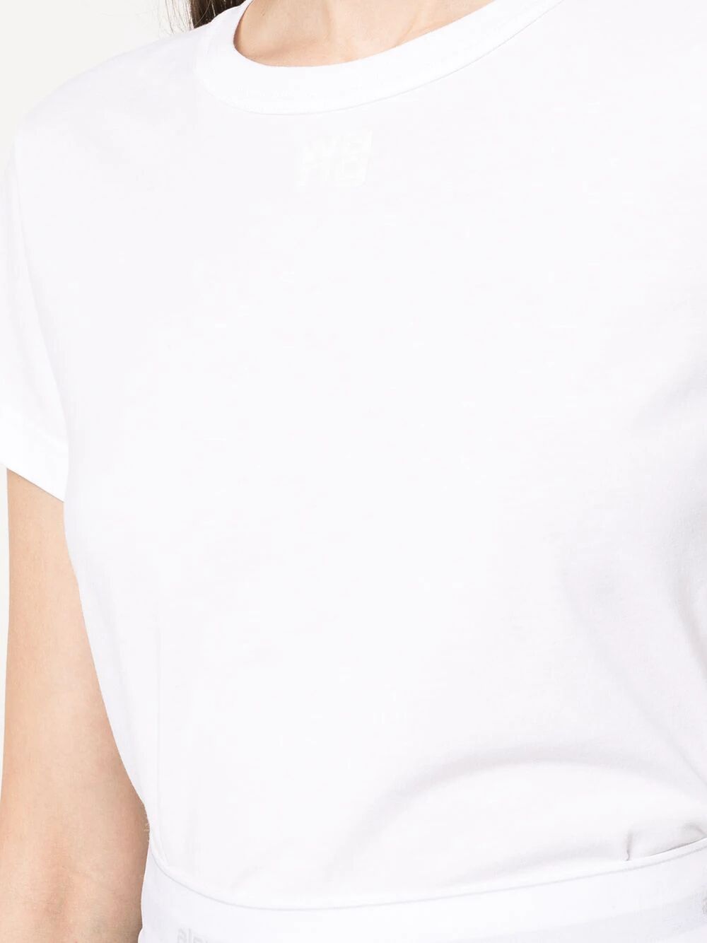 ALEXANDER WANG Essential Shrunk Tee with Puff Logo and Bound Neck