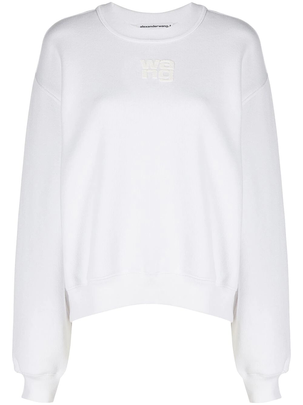 ALEXANDER WANG Essential Terry Crew Sweatshirt with Puff Paint Logo