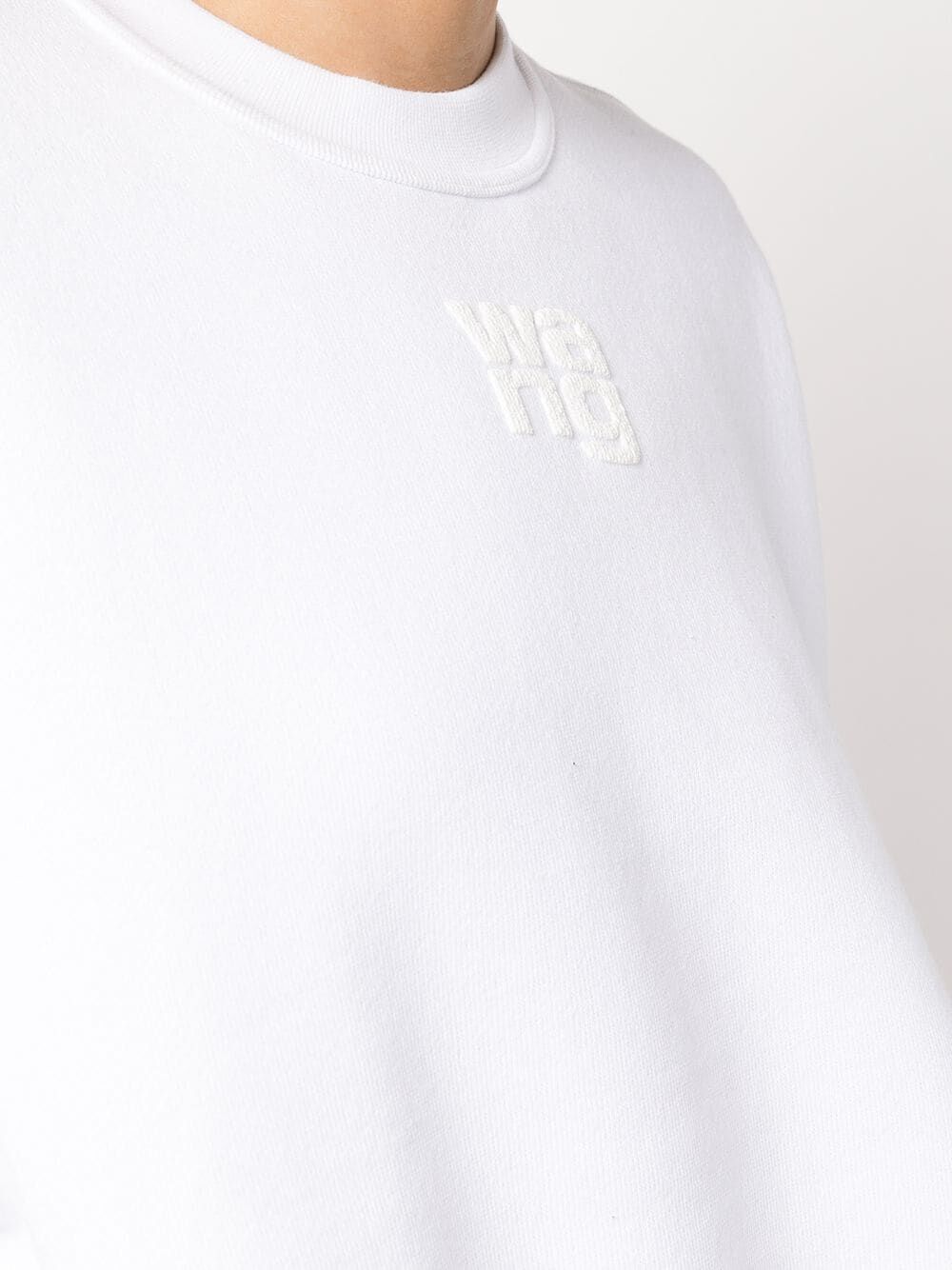 ALEXANDER WANG Essential Terry Crew Sweatshirt with Puff Paint Logo