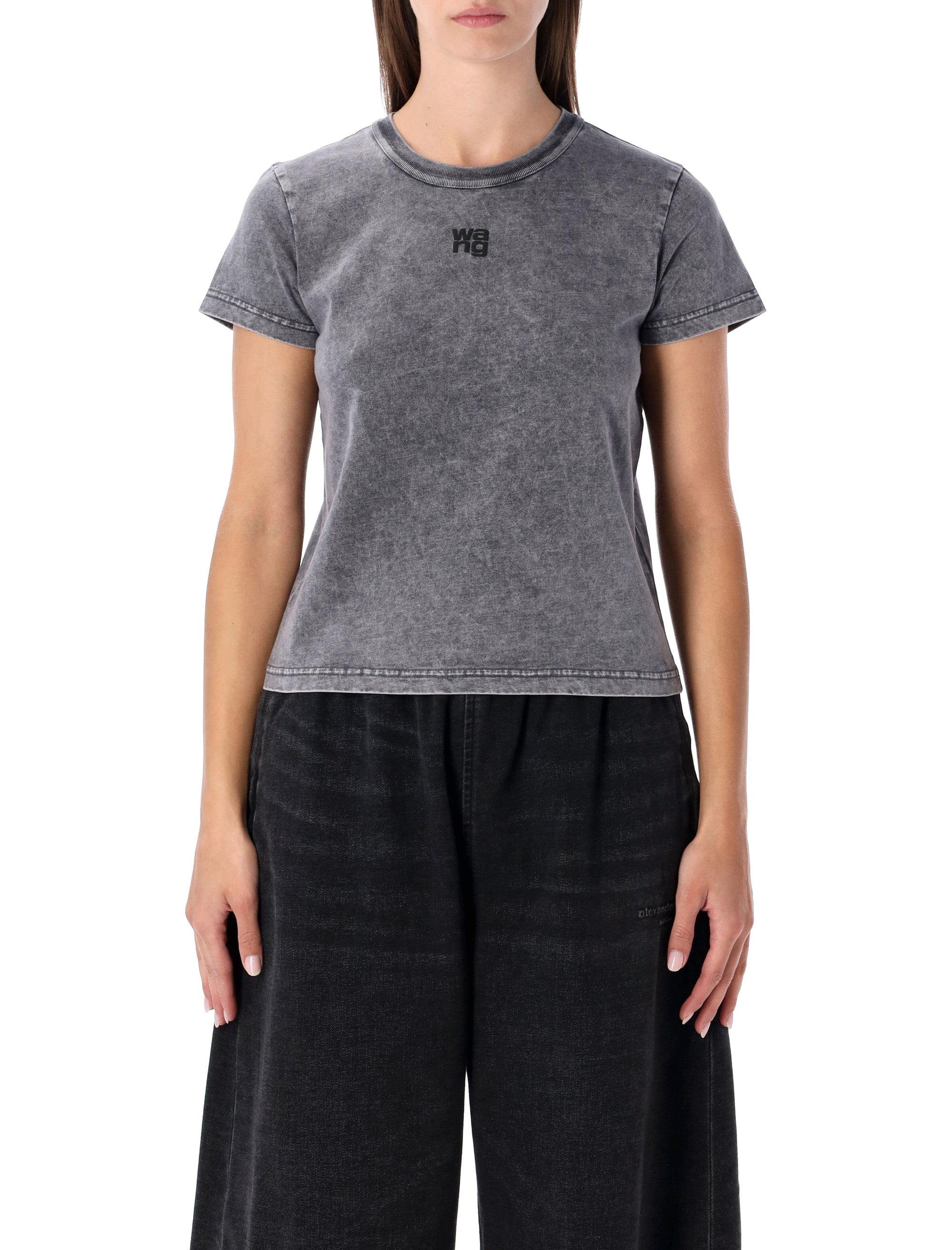 T BY ALEXANDER WANG Regular Fit Cotton T-Shirt with Logo