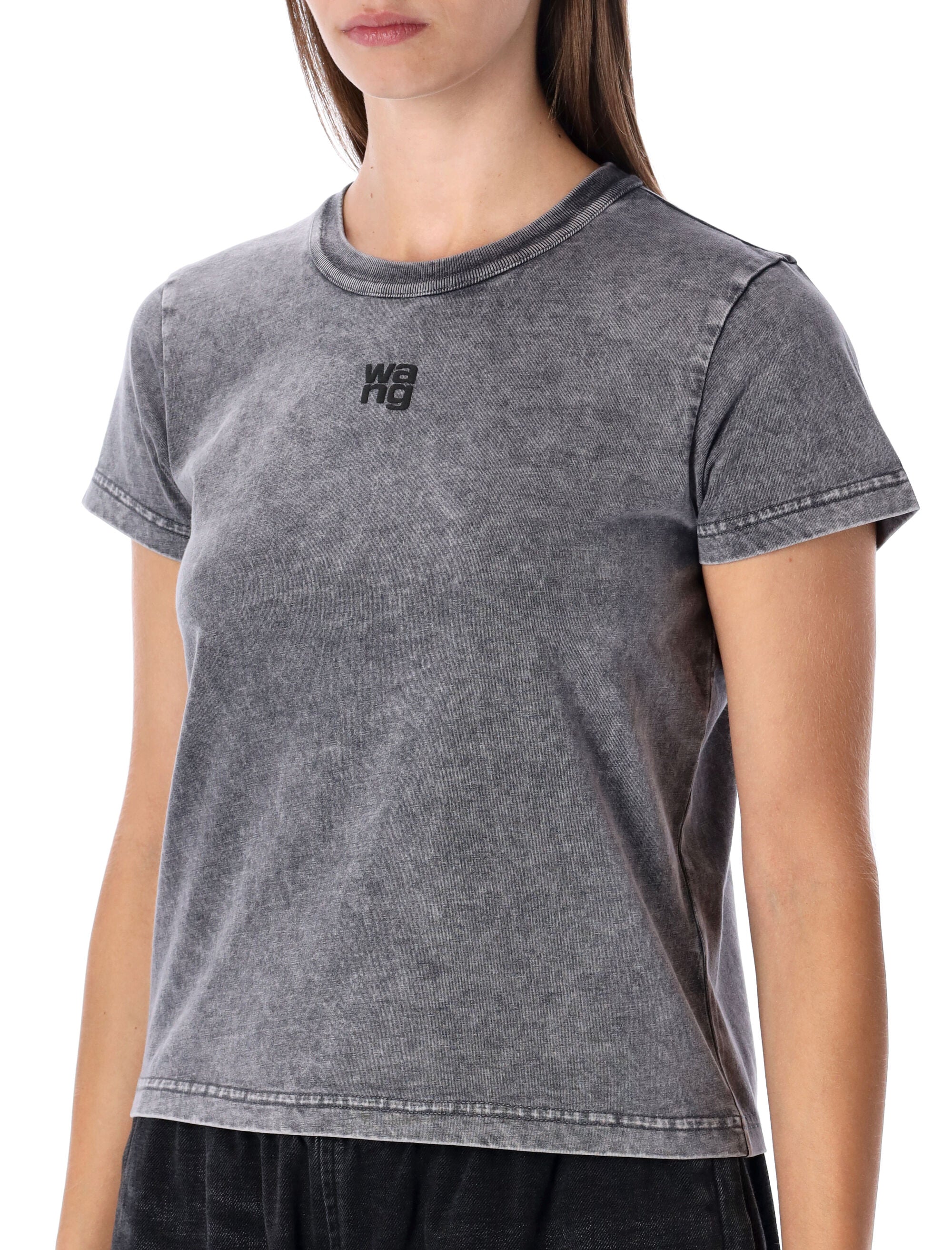 T BY ALEXANDER WANG Regular Fit Cotton T-Shirt with Logo