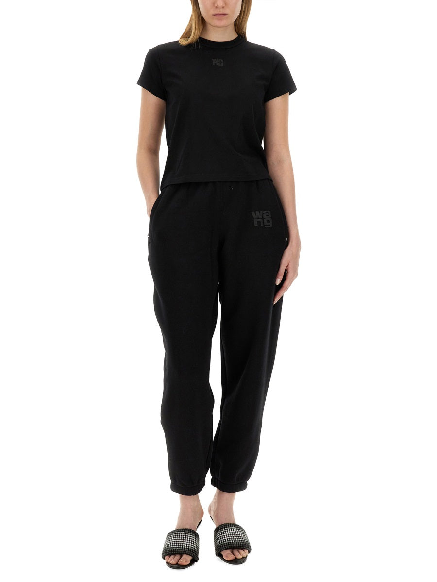 T BY ALEXANDER WANG Chic Women's Jogging Pants with Logo - Size S