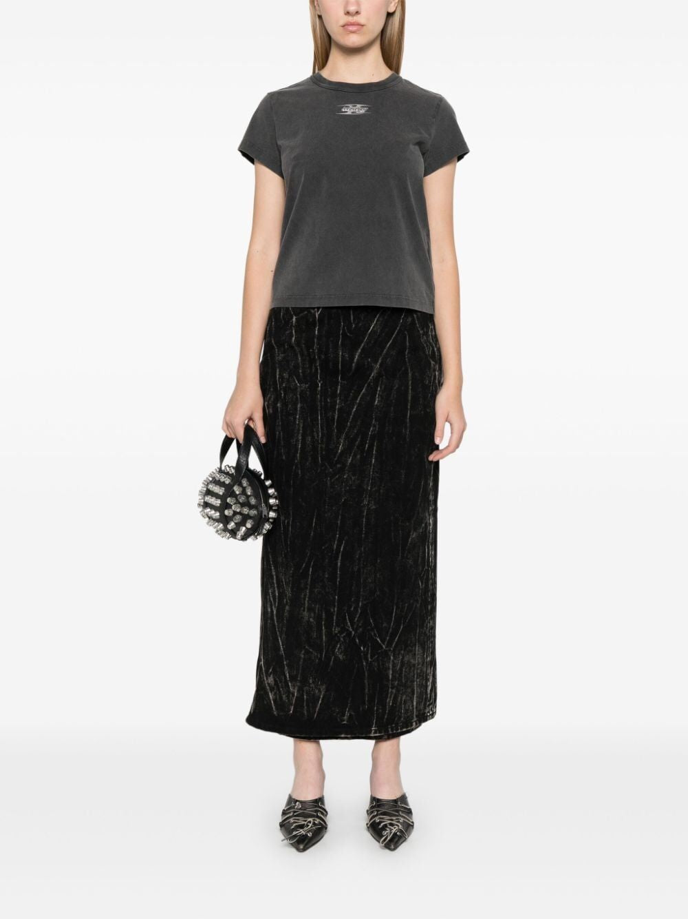 T BY ALEXANDER WANG Mini Shrunken Tee with Blade Logo