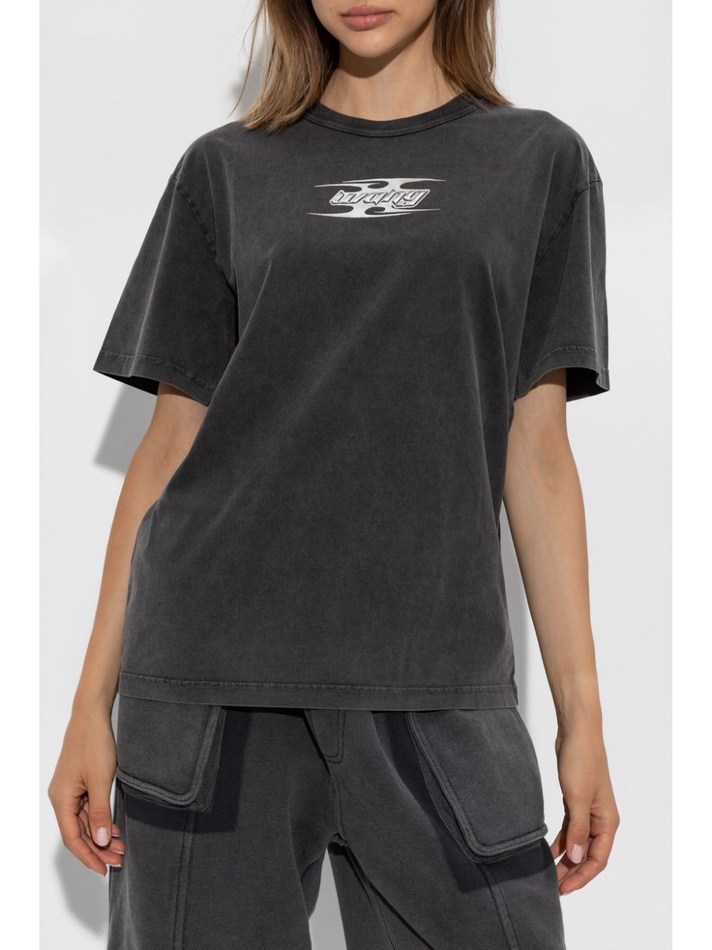 T BY ALEXANDER WANG Cotton Short Sleeve Tee with Blade Logo