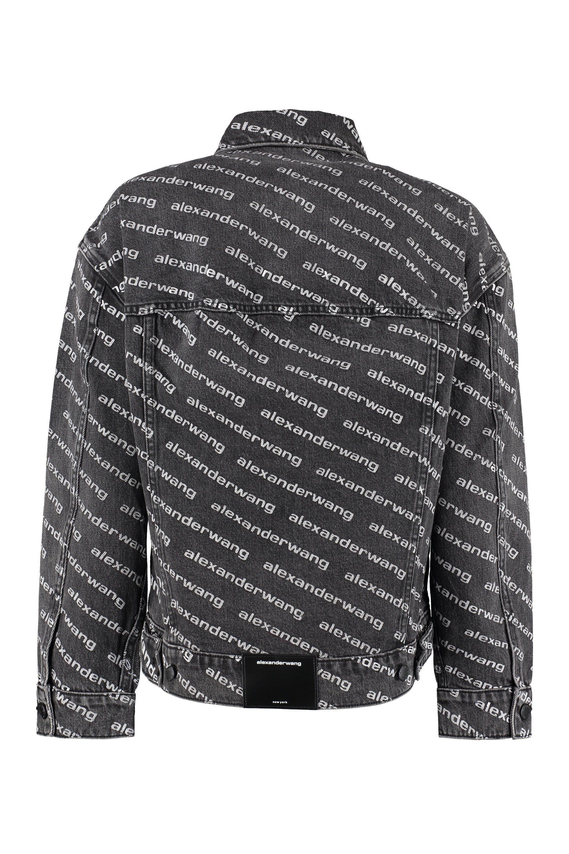 ALEXANDER WANG All-Over Logo Printed Denim Jacket