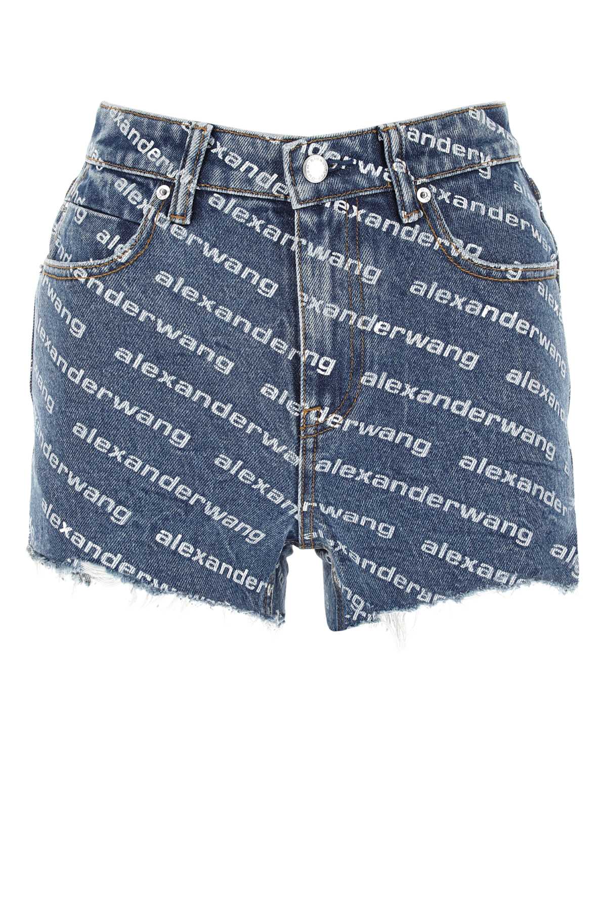 ALEXANDER WANG Printed Denim Mini Shorts for Women
