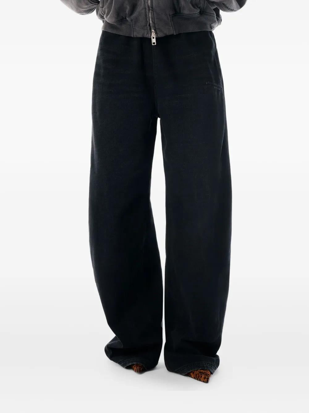 ALEXANDER WANG Wide-Leg Denim Sweatpants - Size S