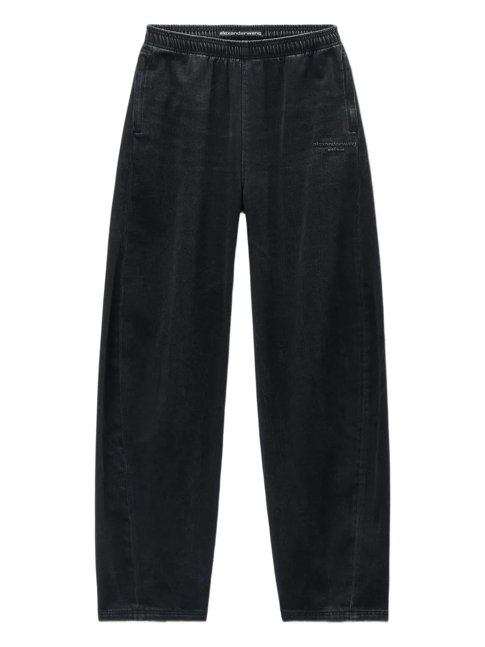 ALEXANDER WANG Wide-Leg Denim Sweatpants - Size S