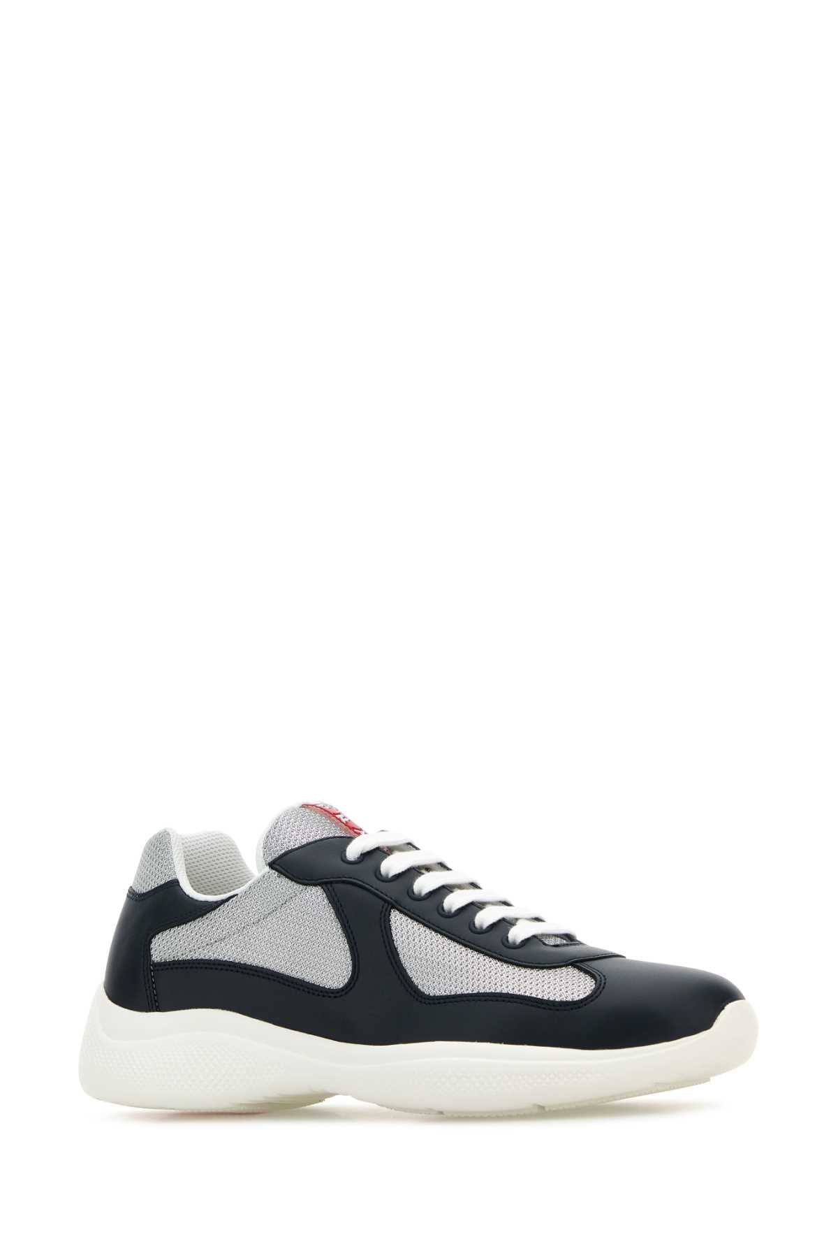 PRADA Two-Tone Leather and Tech Fabric Sneakers - Men's FW25