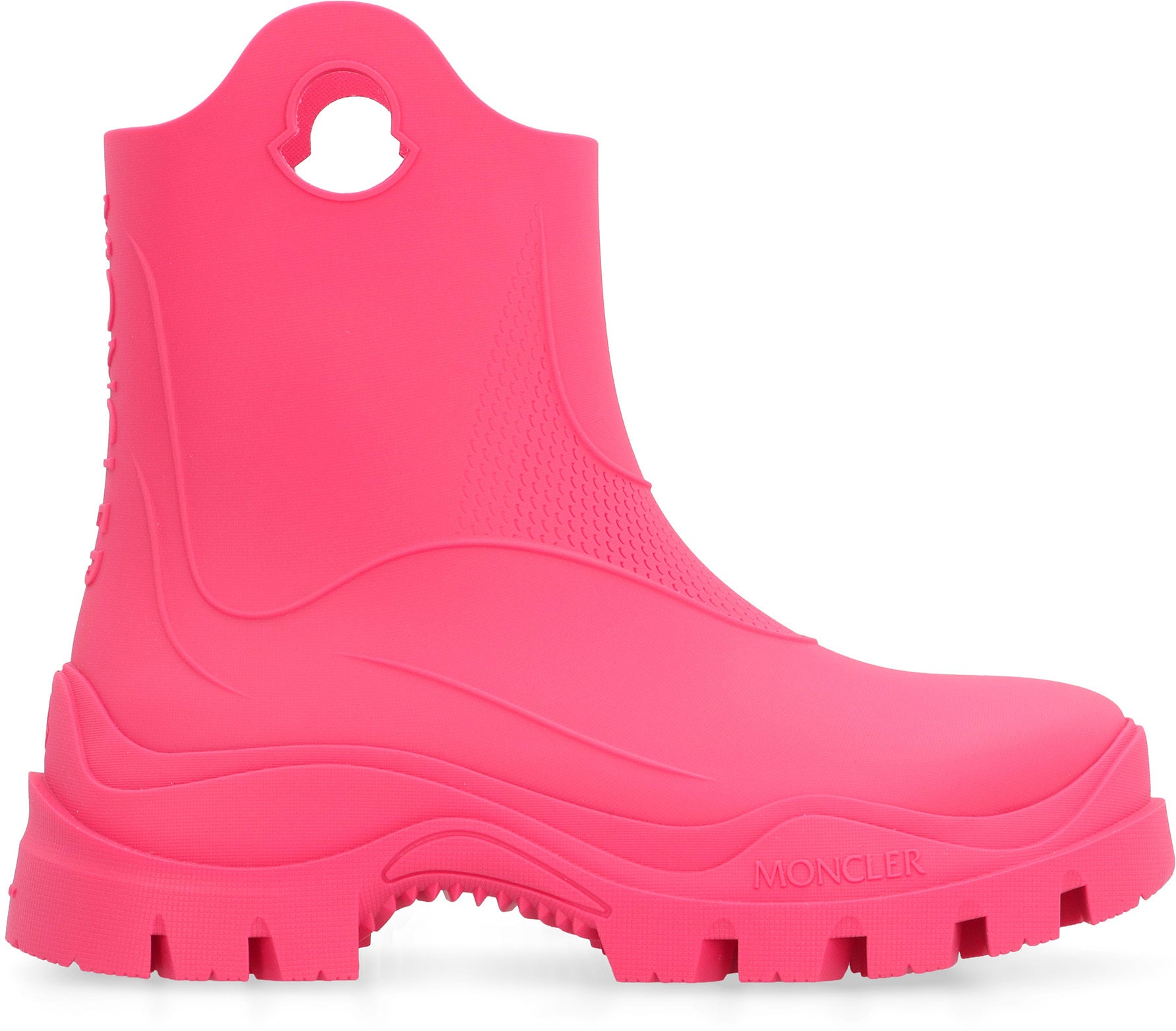 MONCLER Cut-Out Detail Rubber Rain Boots for Women