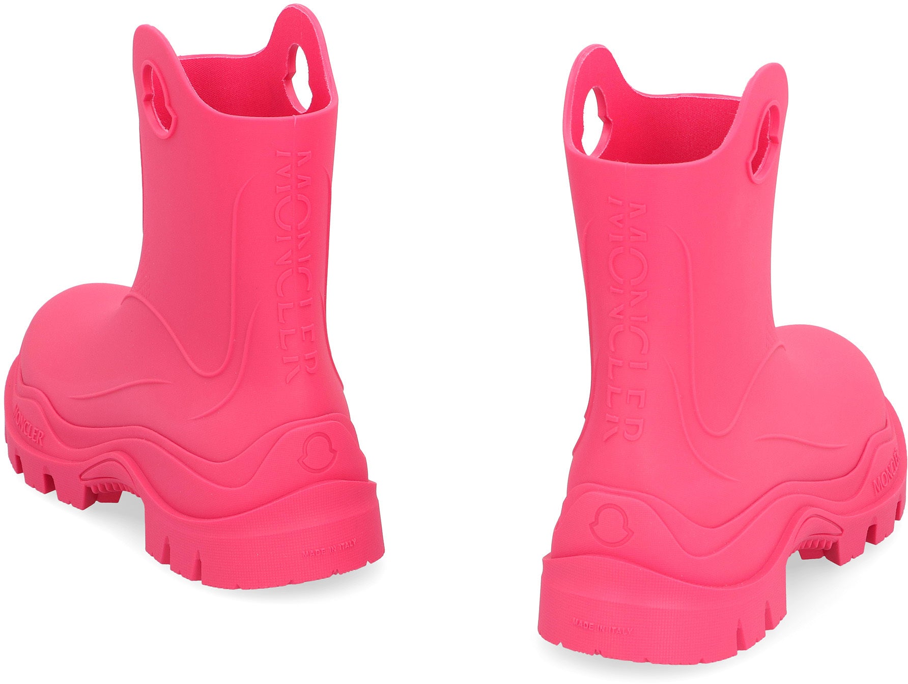 MONCLER Cut-Out Detail Rubber Rain Boots for Women
