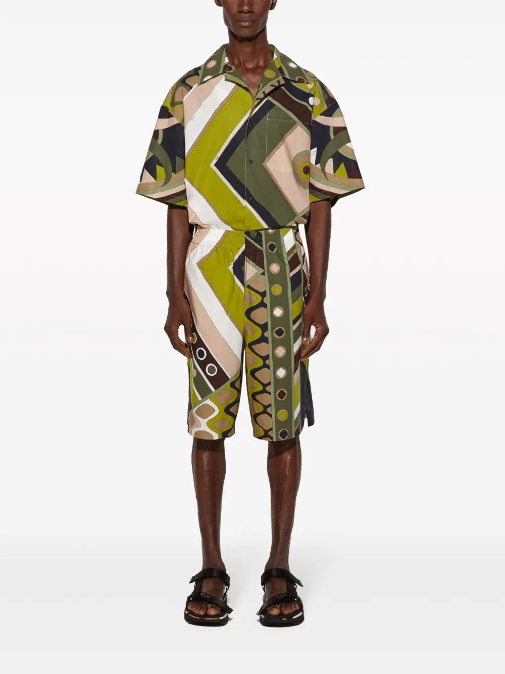 EMILIO PUCCI Men's Cotton Popeline Shorts