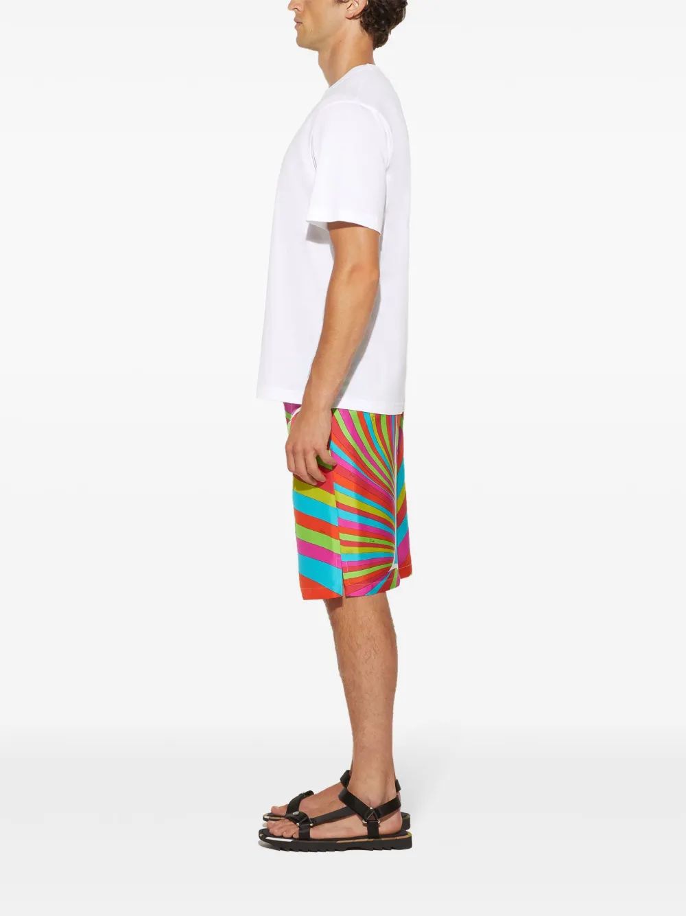 EMILIO PUCCI Silk Twill Mini Shorts for Men - SS24 Collection