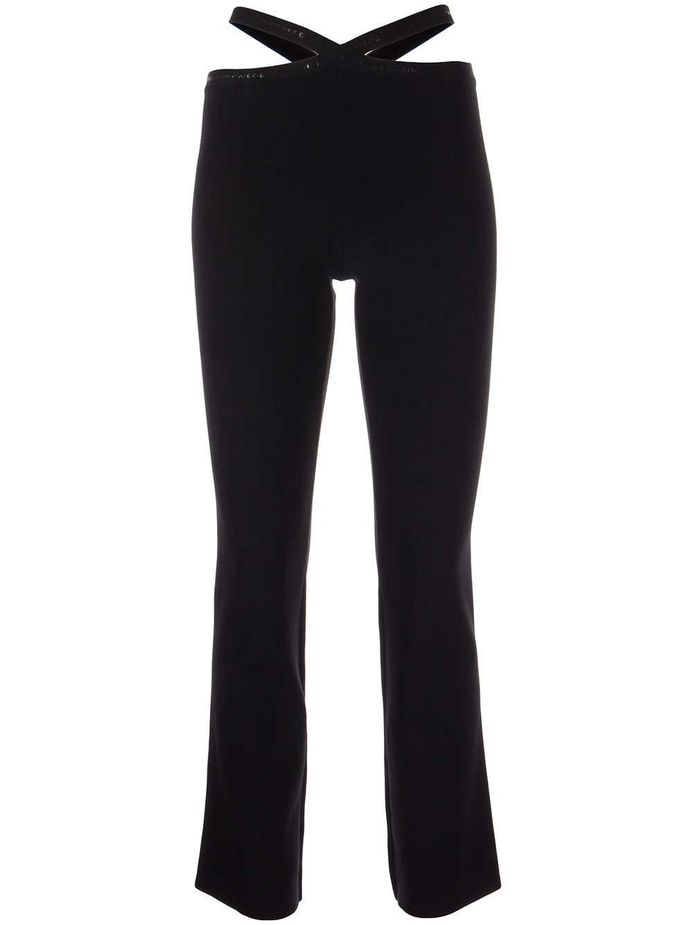 T BY ALEXANDER WANG High Waist Cross Leggings with Logo
