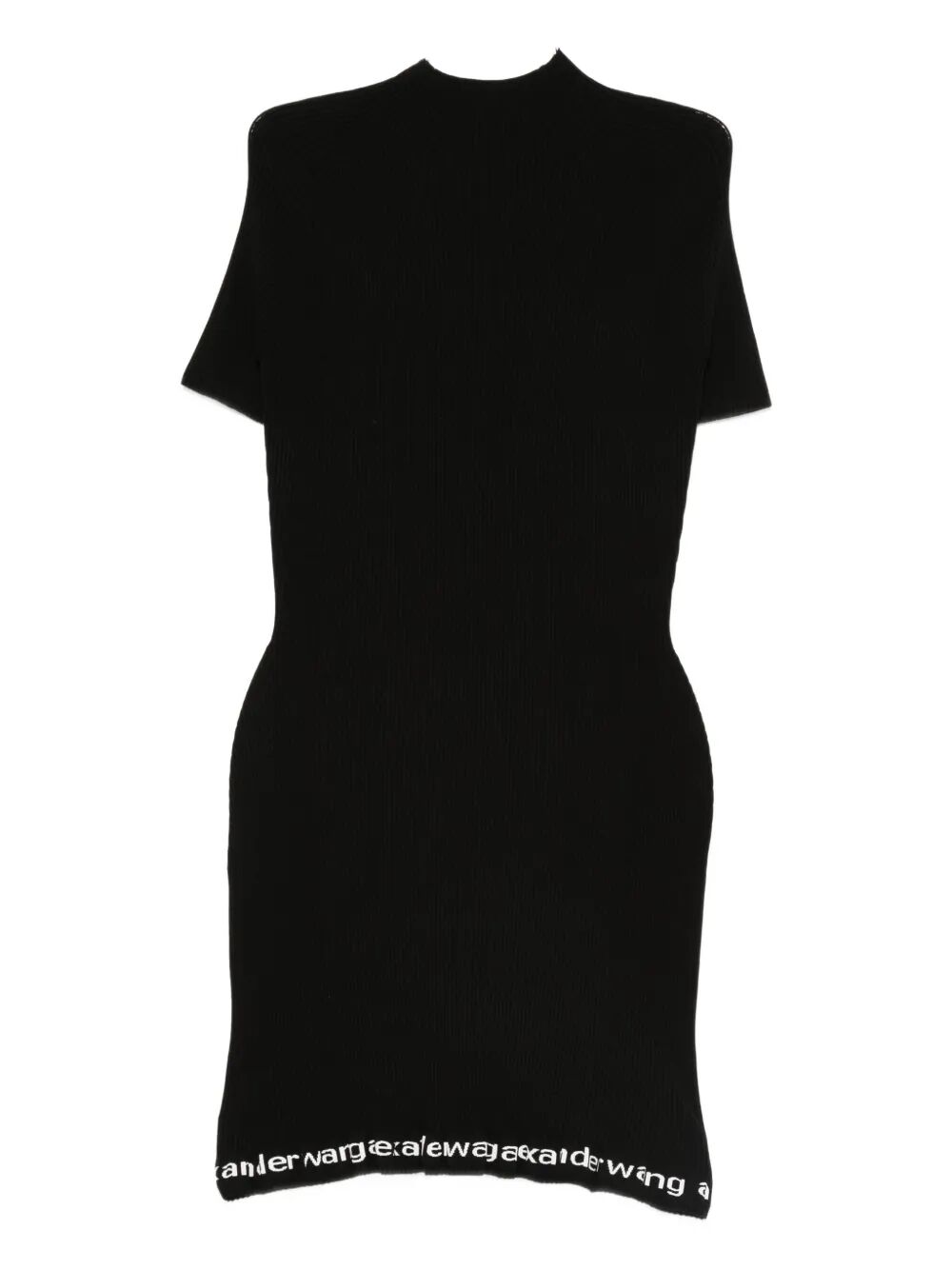 ALEXANDER WANG Ribbed Short-Sleeve Fitted Dress (Women)