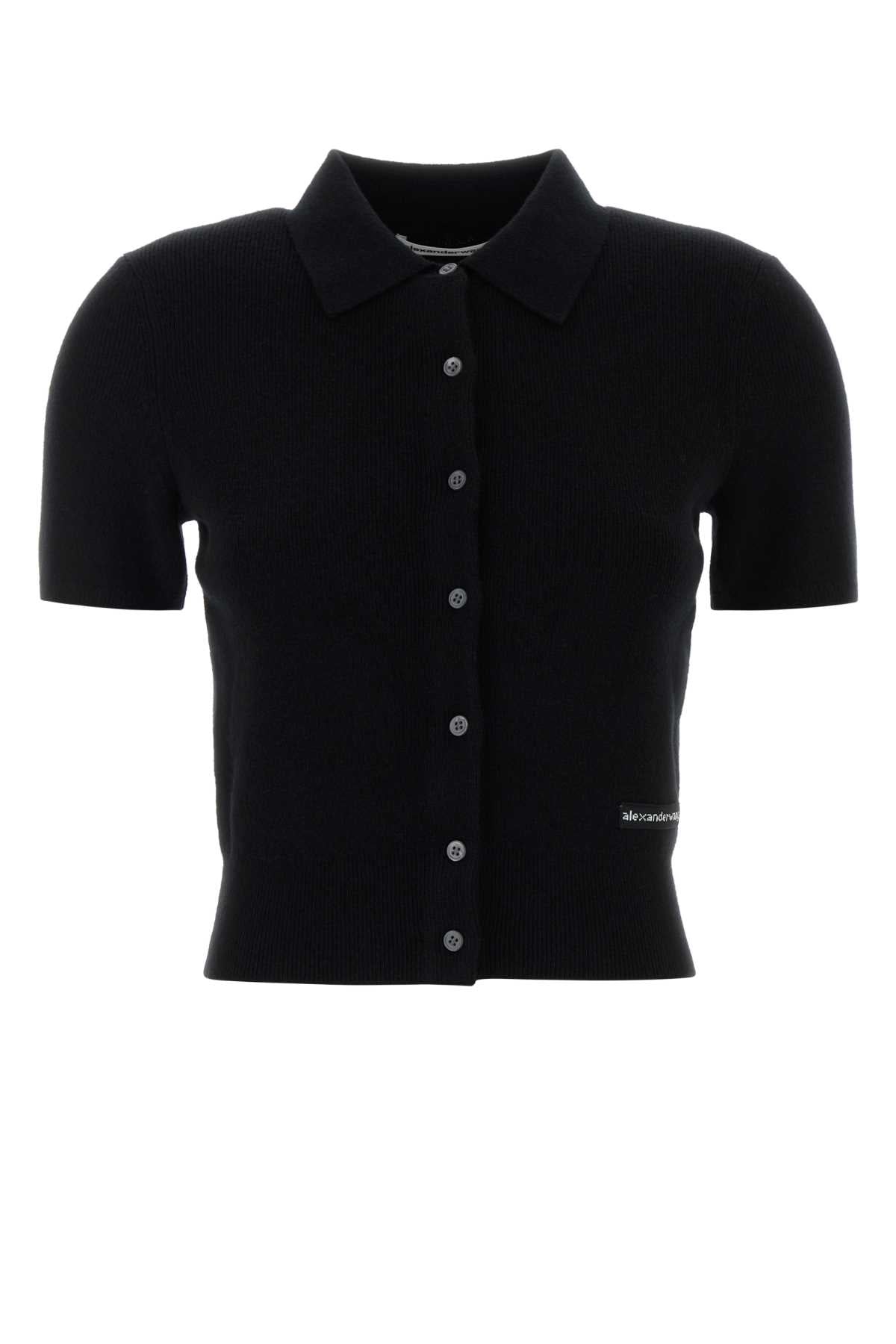 T BY ALEXANDER WANG Knit Logo Patch Cardigan