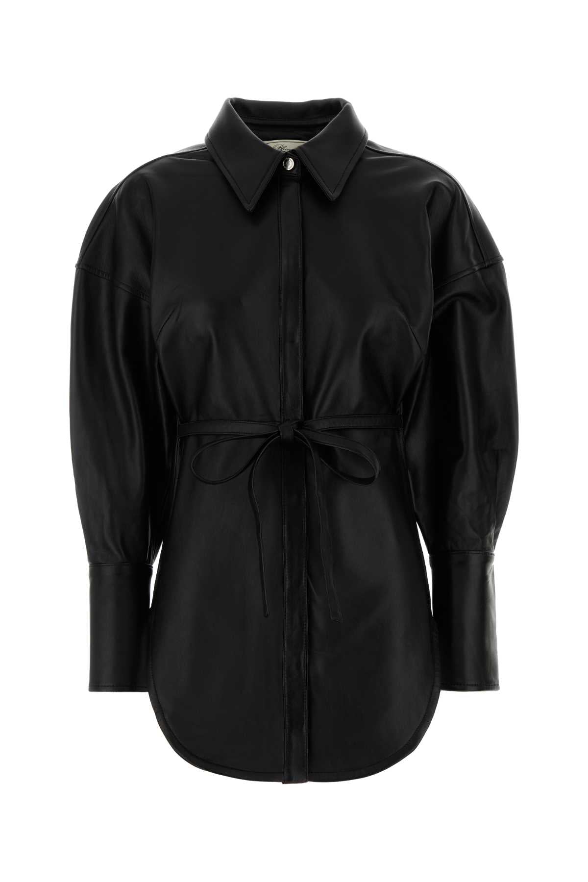 BLUMARINE Luxe Leather Shirt for Women - Size Large