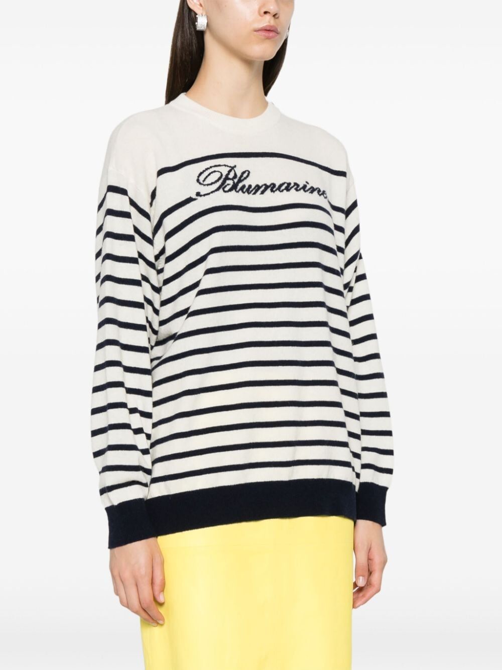 BLUMARINE Ribbed Crewneck Sweater