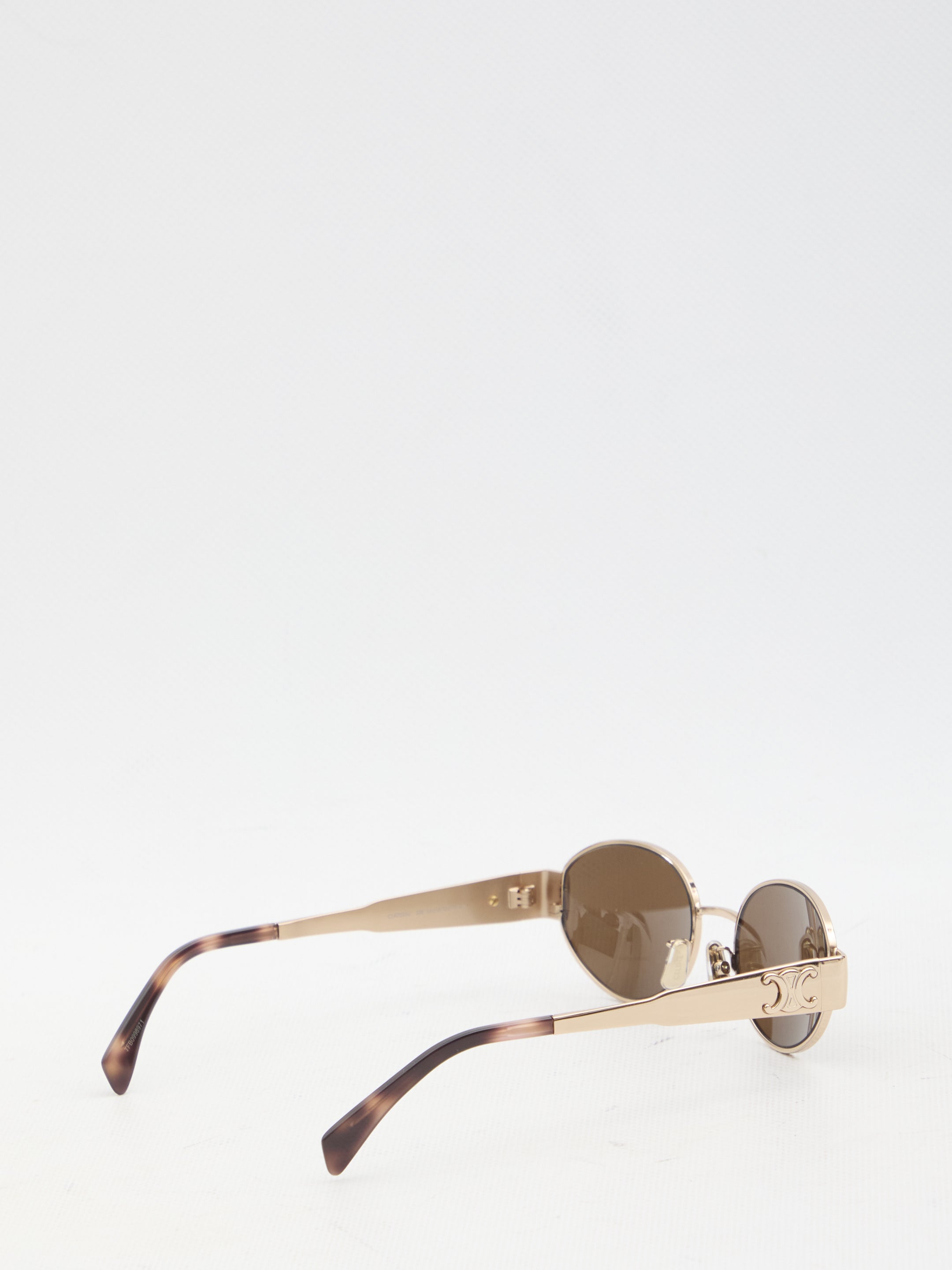CELINE Triomphe 01 Oval Metal Sunglasses