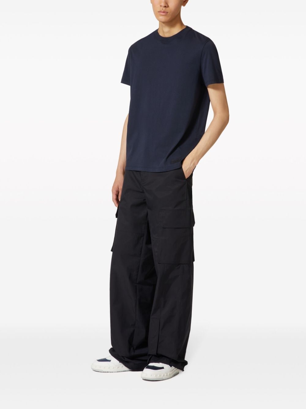 VALENTINO Cotton Appliqué Crewneck T-Shirt