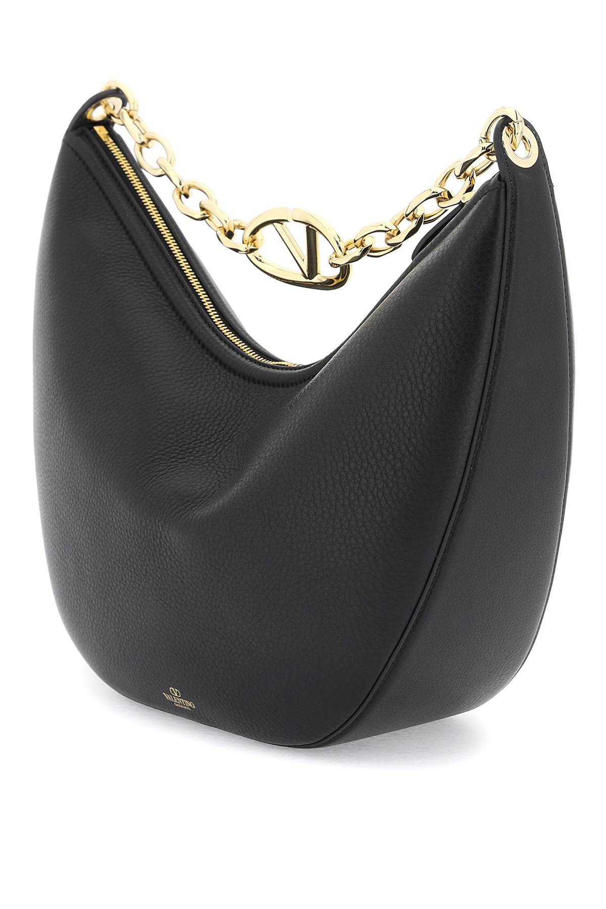 VALENTINO GARAVANI Medium Hobo Handbag with Vlogo Moon Shoulder Design