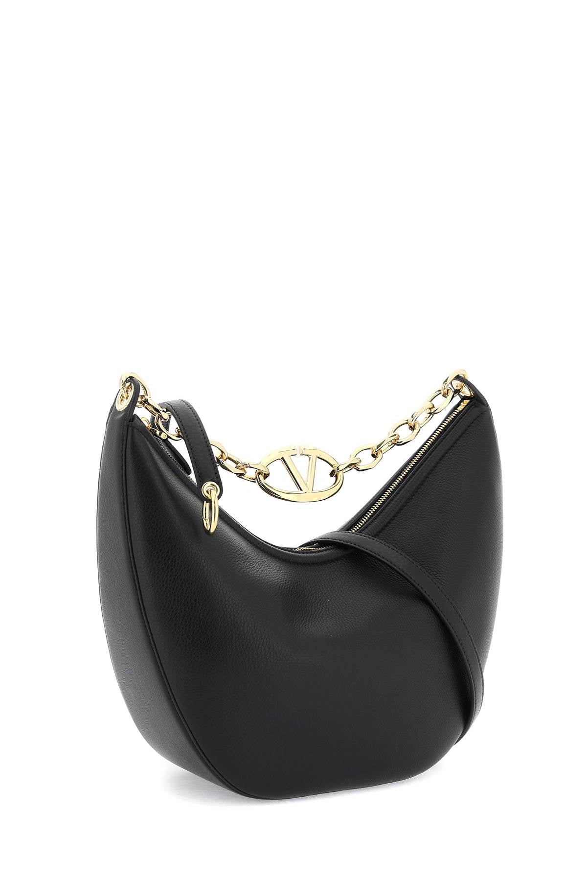 VALENTINO GARAVANI Medium Hobo Handbag with Vlogo Moon Shoulder Design