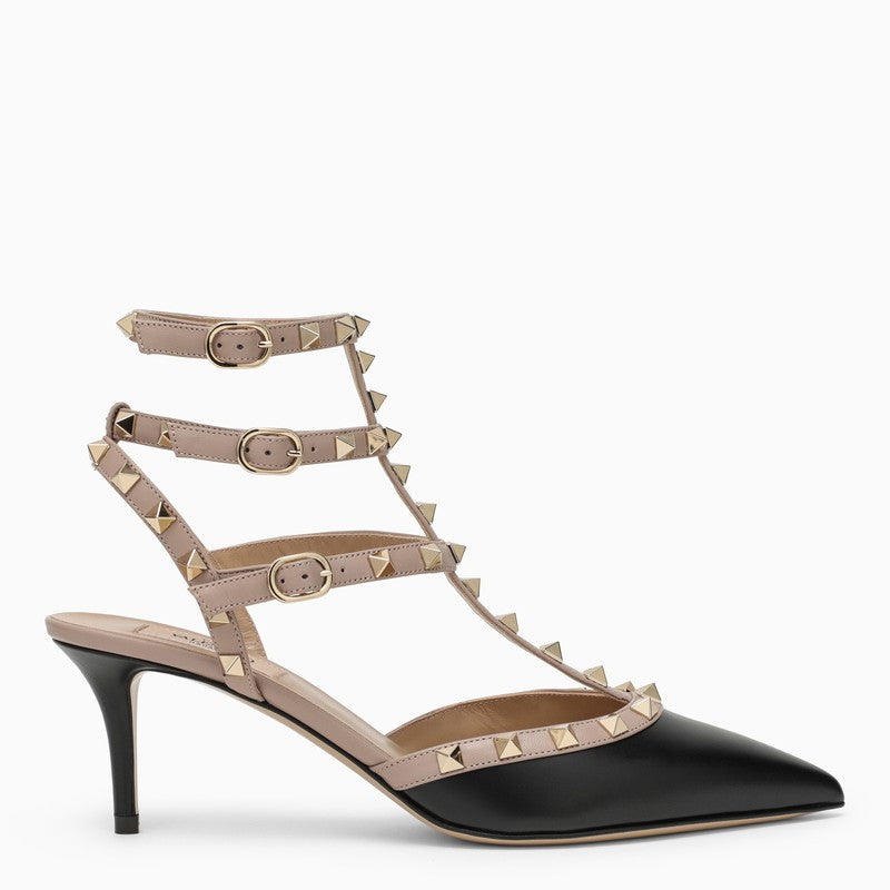 VALENTINO GARAVANI Two-Tone Leather Rockstud Pumps for Women