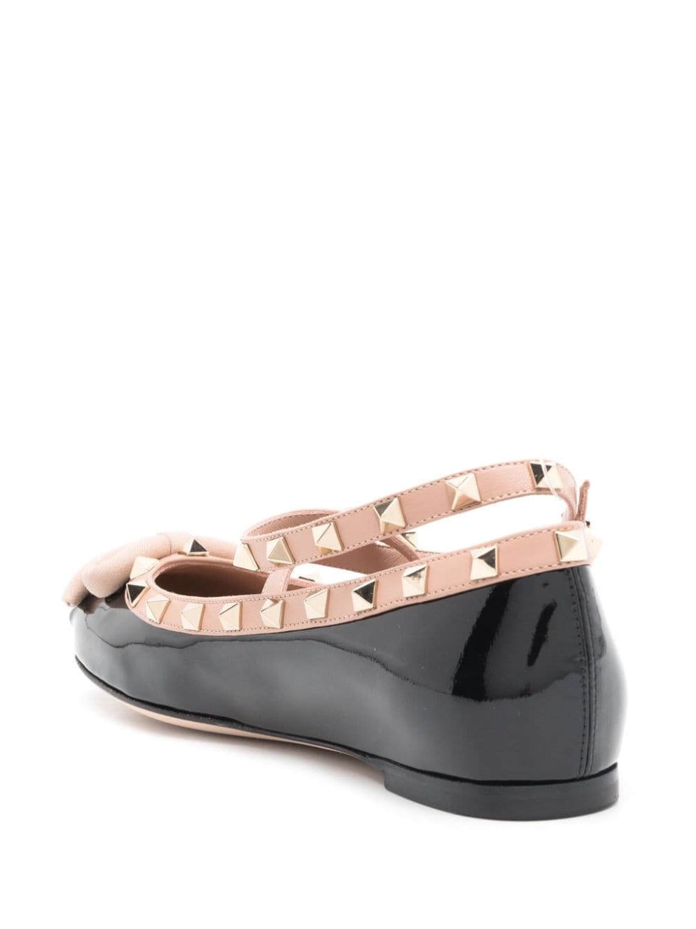 VALENTINO GARAVANI Rockstud Patent Leather Ballet Flats