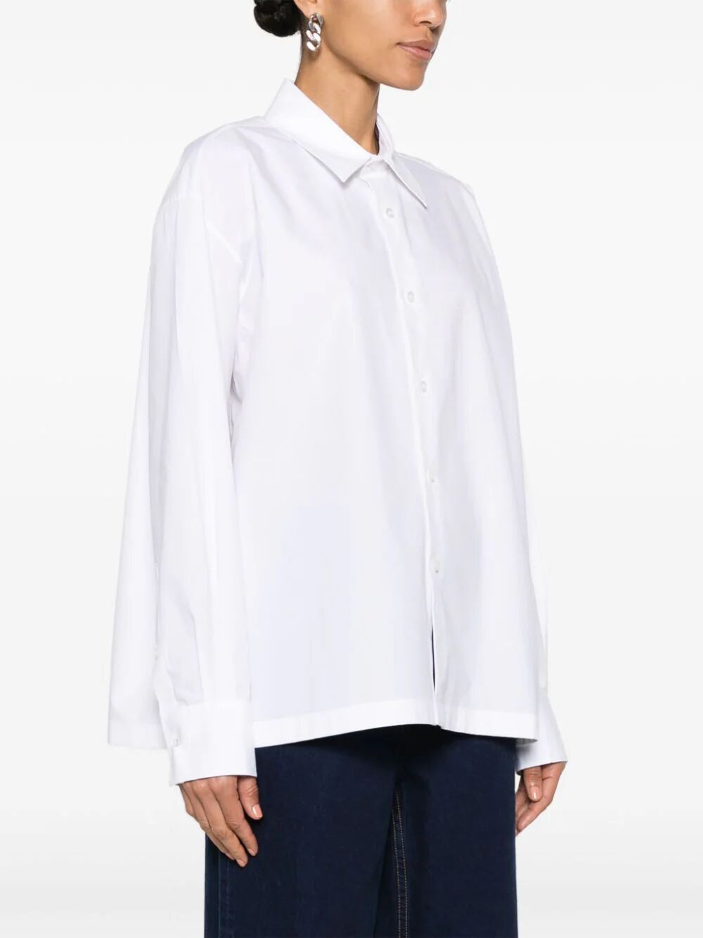 T BY ALEXANDER WANG Logo Regular Fit Cotton Shirt - Size S