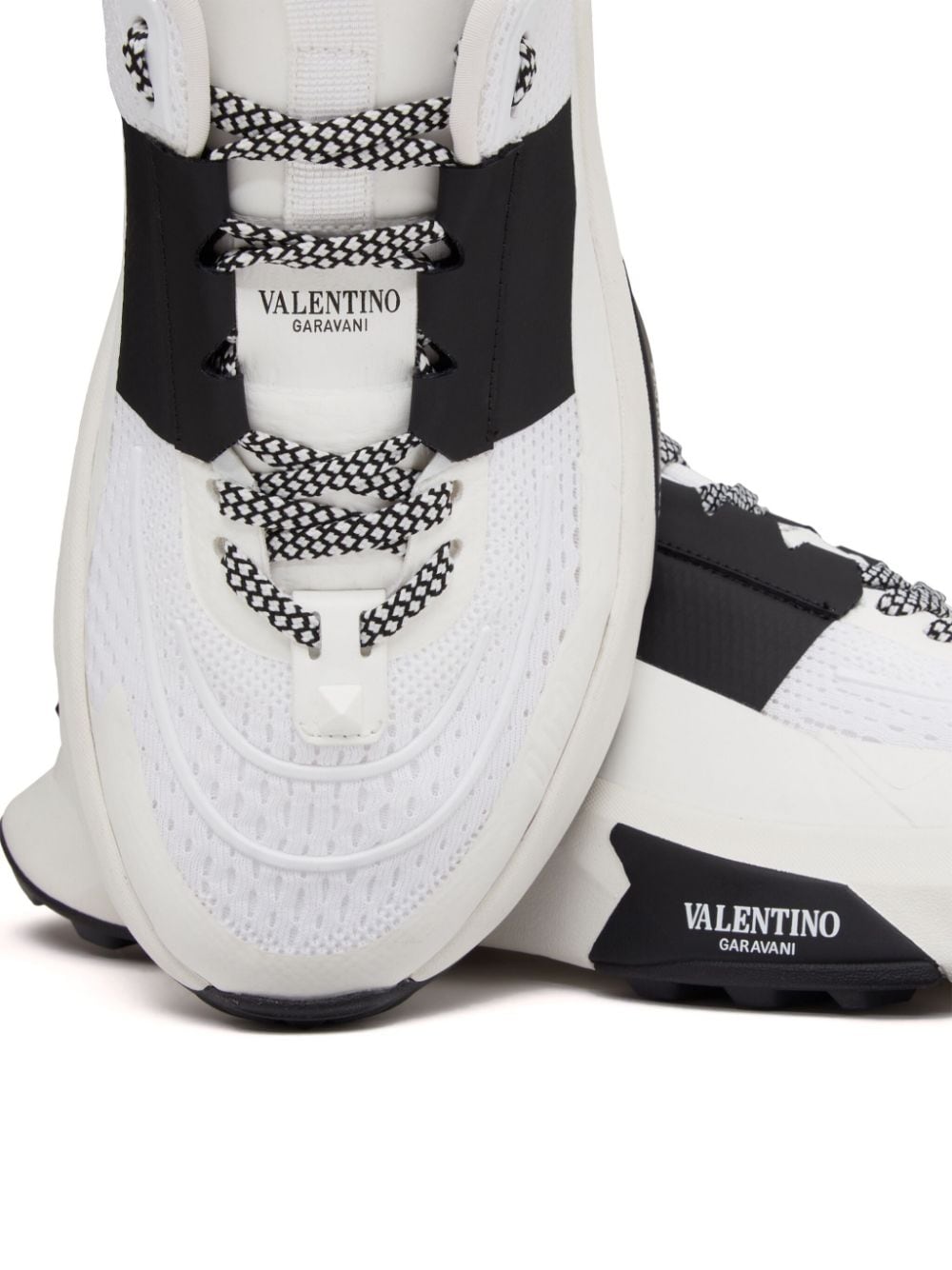 VALENTINO GARAVANI Two-Tone Fabric and Mesh Sneakers for Men - SS24