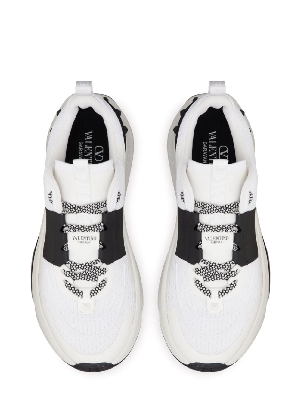 VALENTINO GARAVANI Two-Tone Fabric and Mesh Sneakers for Men - SS24