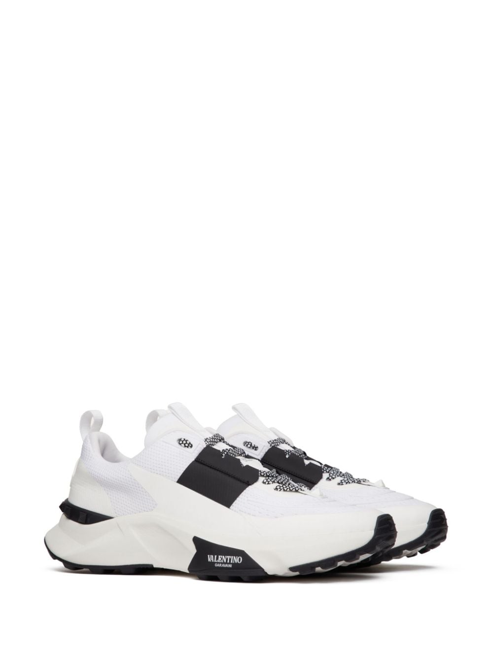 VALENTINO GARAVANI Two-Tone Fabric and Mesh Sneakers for Men - SS24