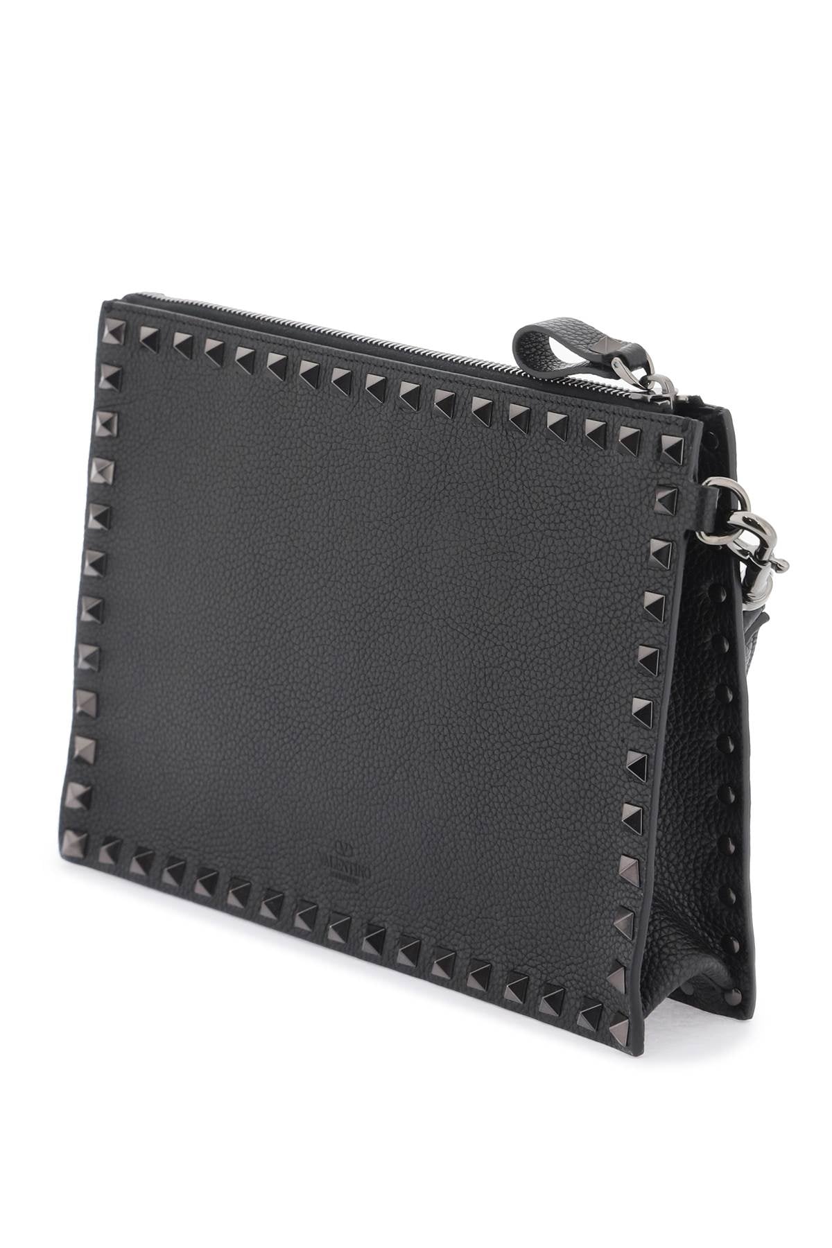 VALENTINO GARAVANI Leather Rockstud Clutch Bag for Men