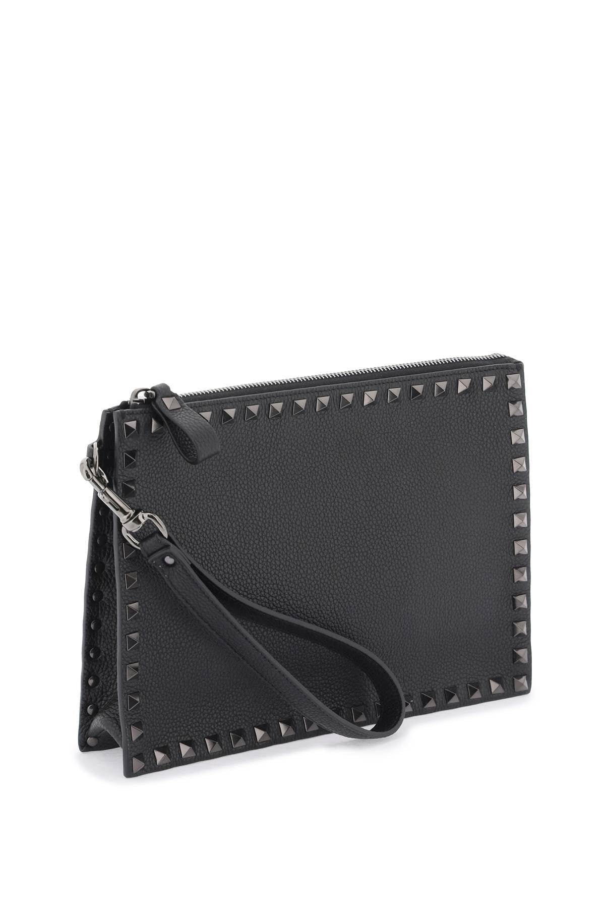 VALENTINO GARAVANI Leather Rockstud Clutch Bag for Men