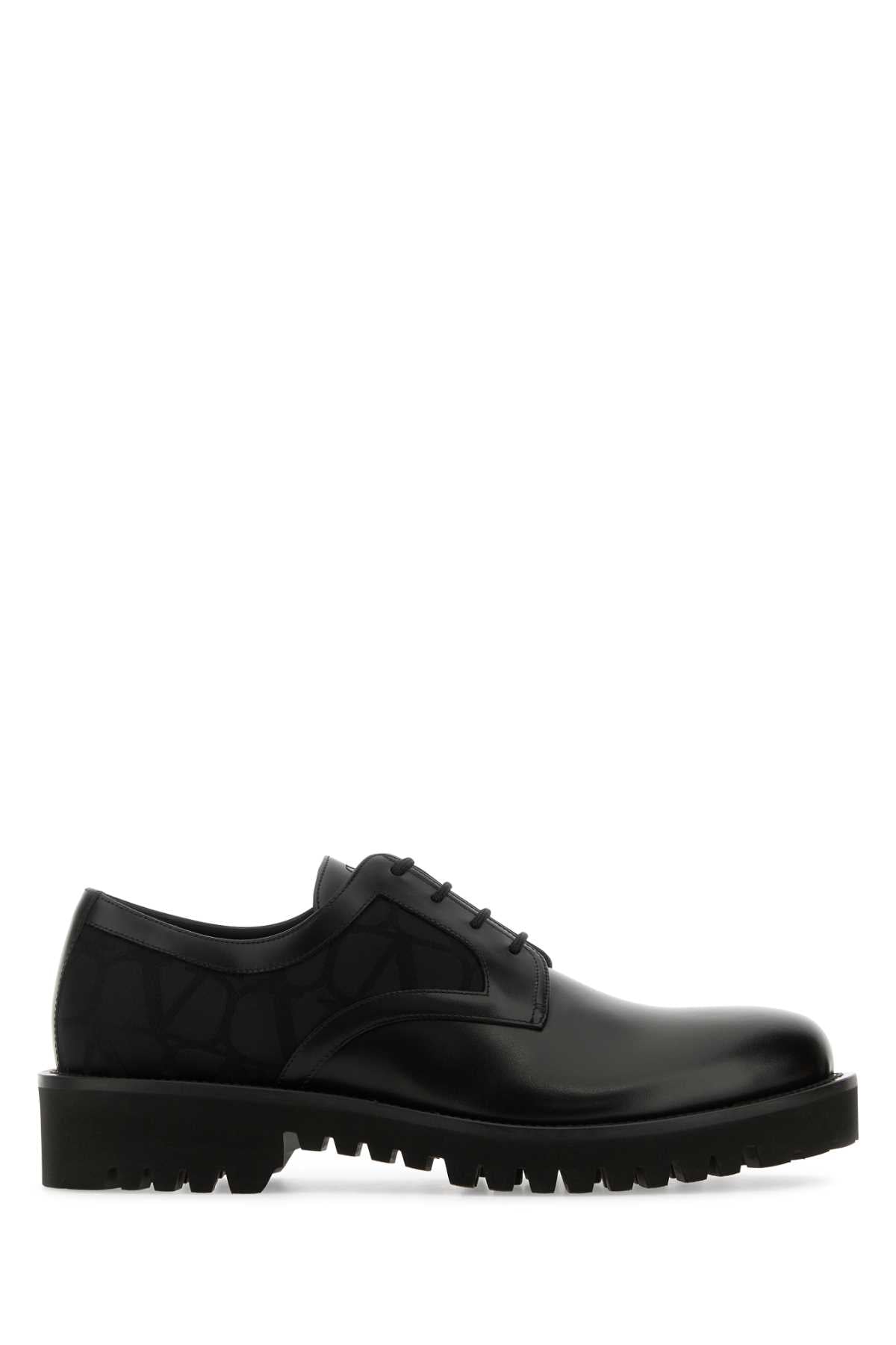 VALENTINO GARAVANI Leather Lace-Up Shoes with Iconic Design