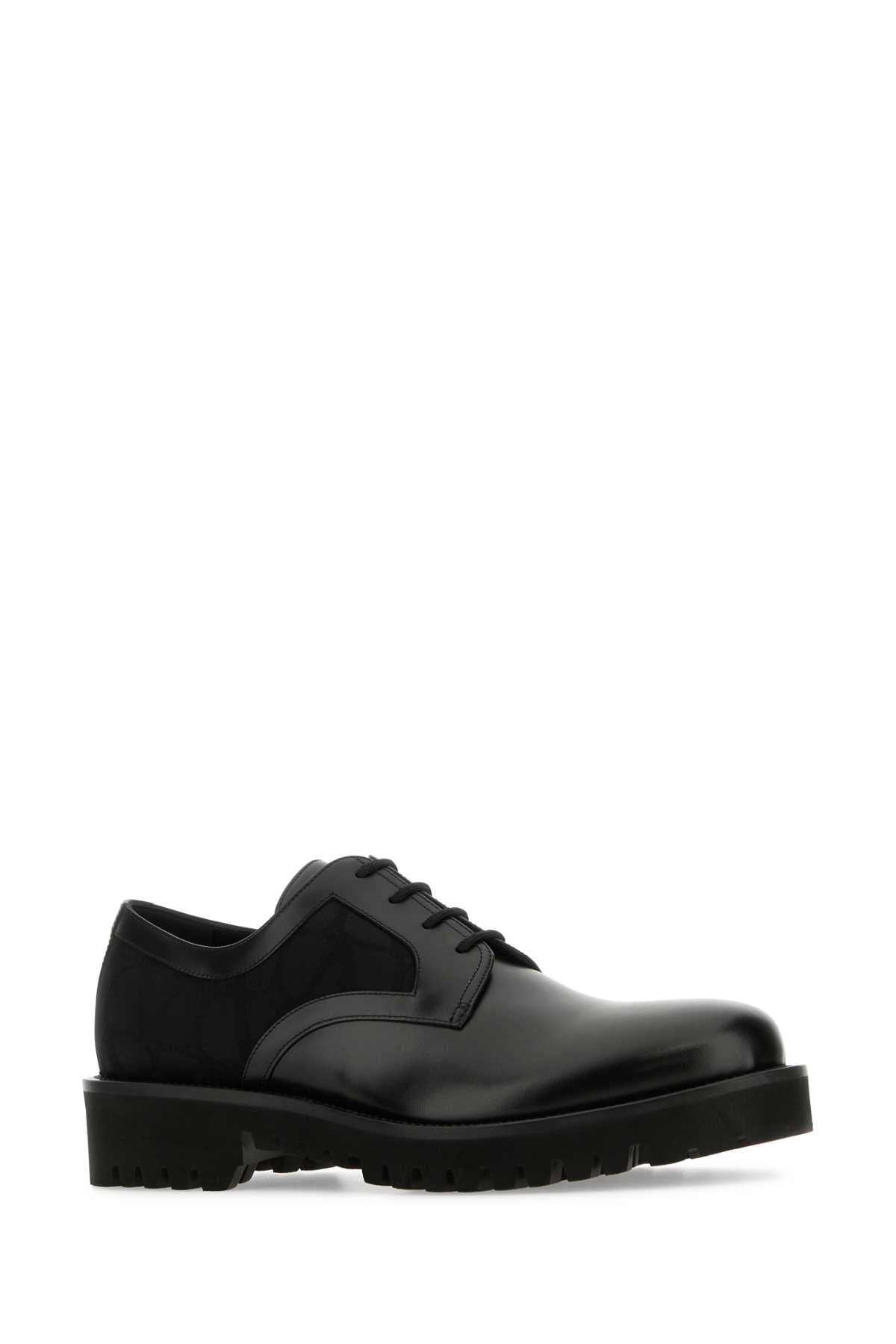 VALENTINO GARAVANI Leather Lace-Up Shoes with Iconic Design
