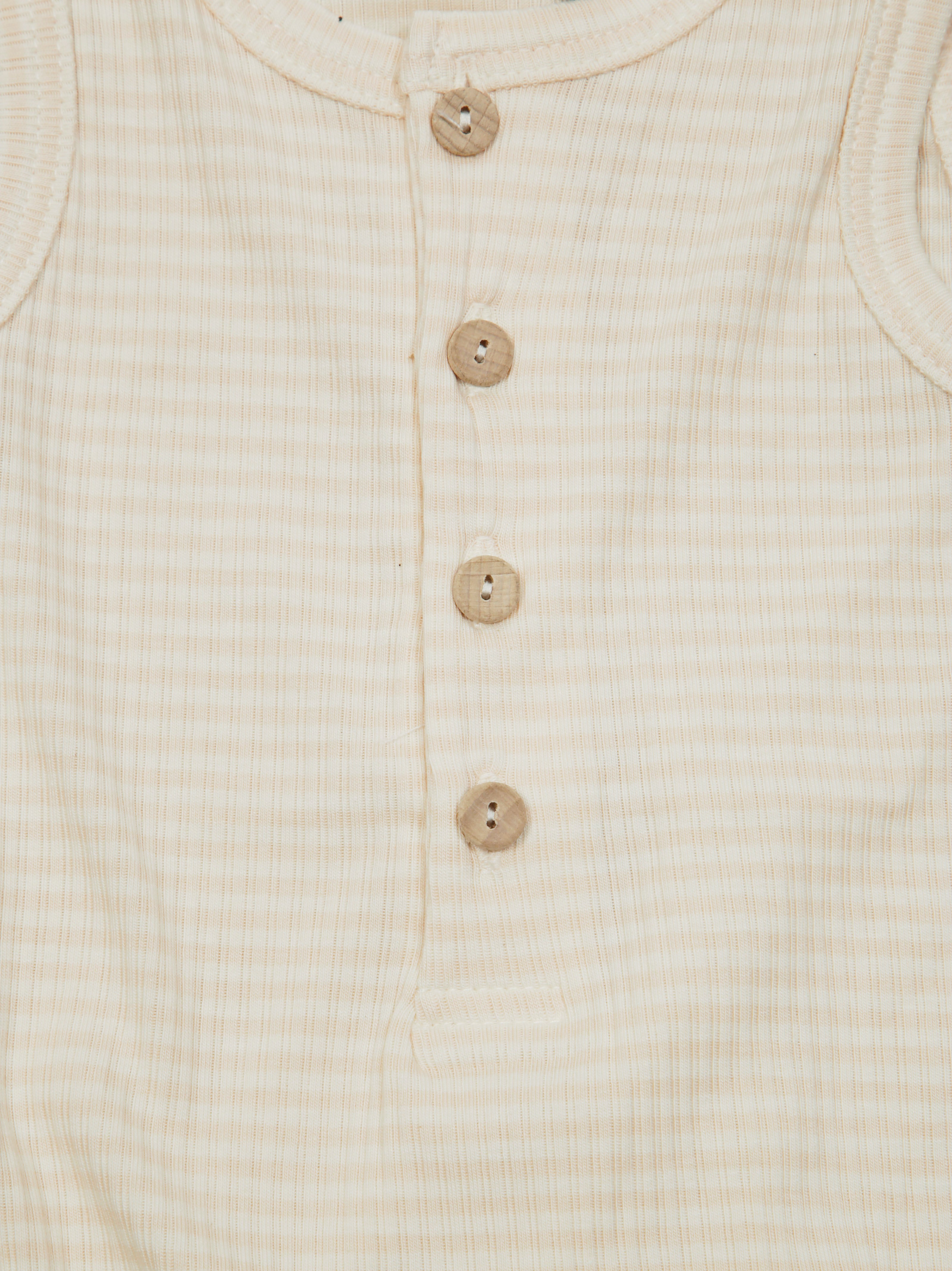 1+IN THE FAMILY Mini Striped Button Romper