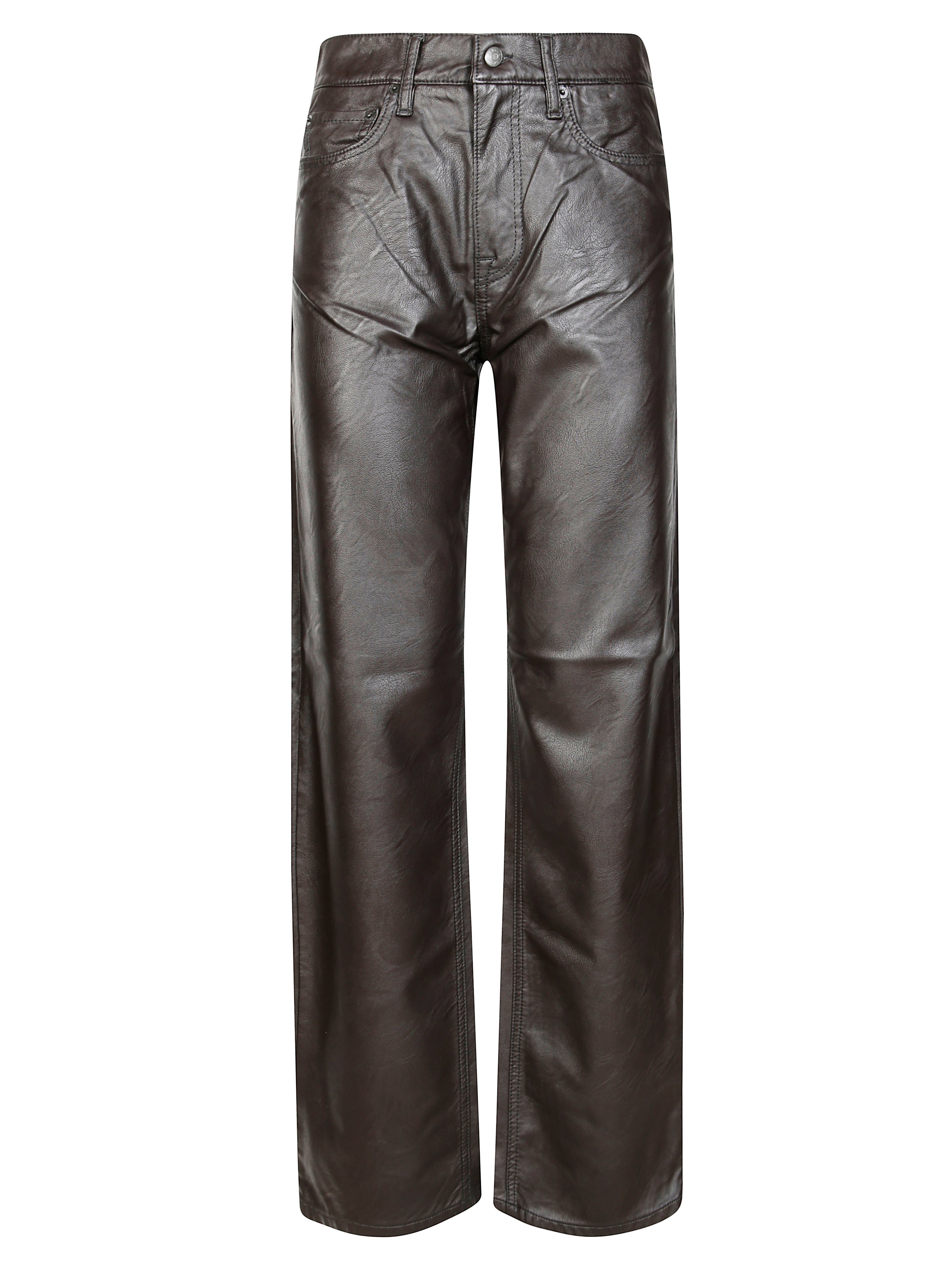 CYCLE Straight Fit Eco-Leather Pants for Men