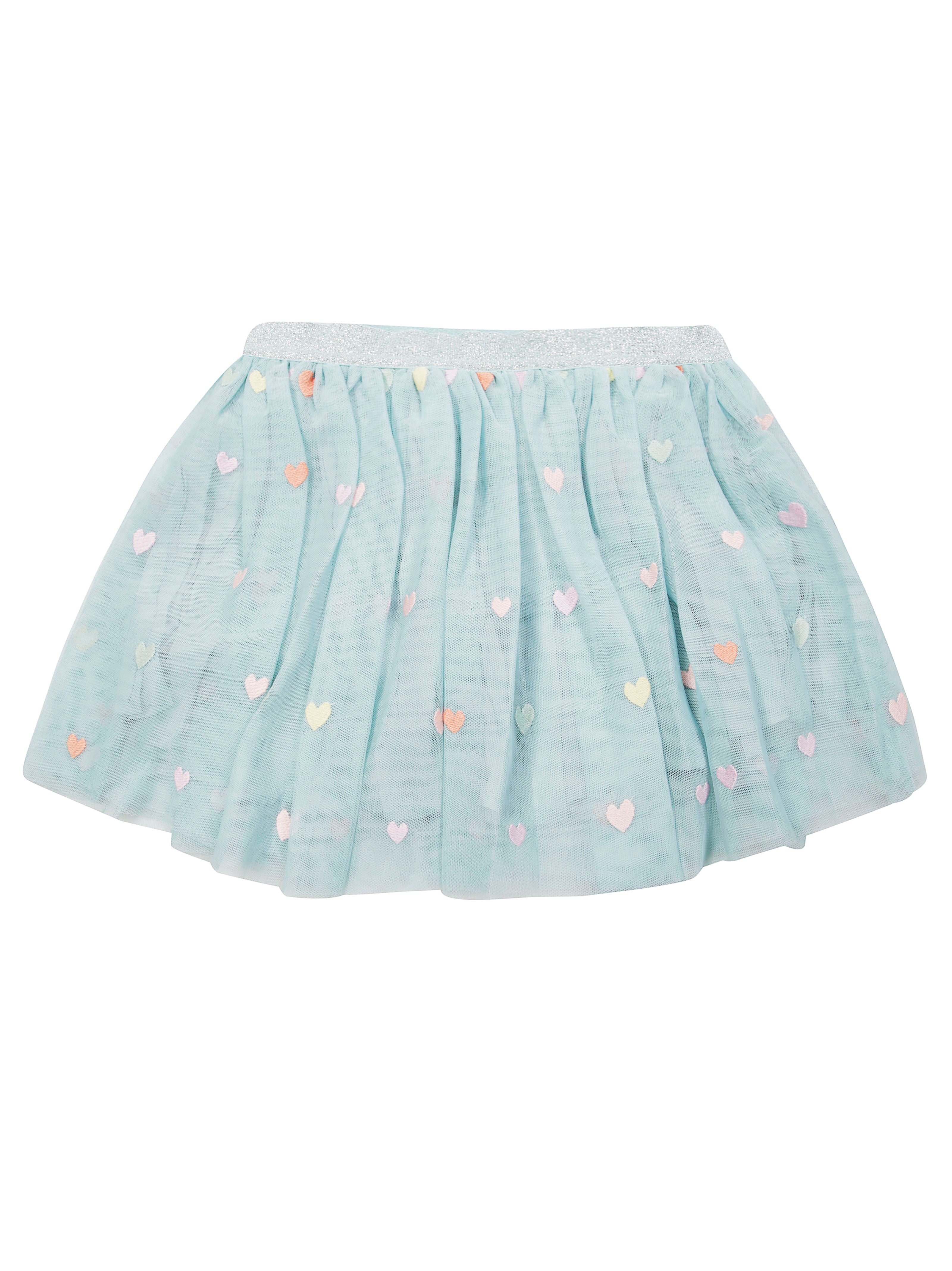 STELLA MC CARTNEY JUNIOR Mini Tulle Skirt with Colorful Hearts