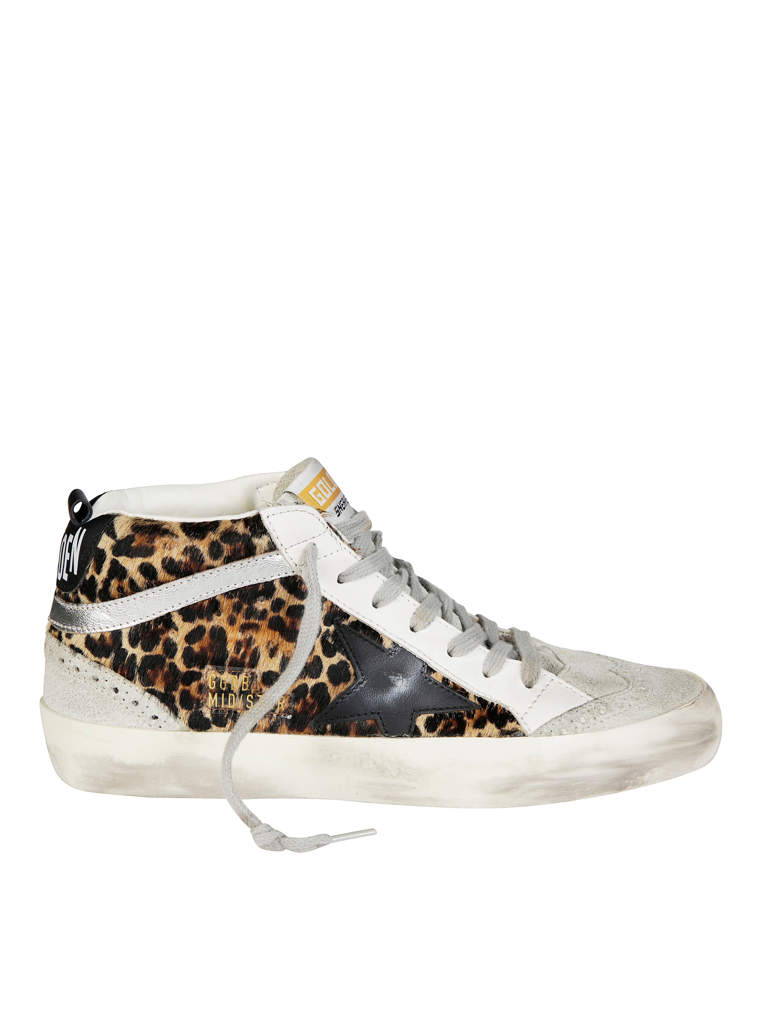 GOLDEN GOOSE High-Top Sneaker with Leopard Print for Men