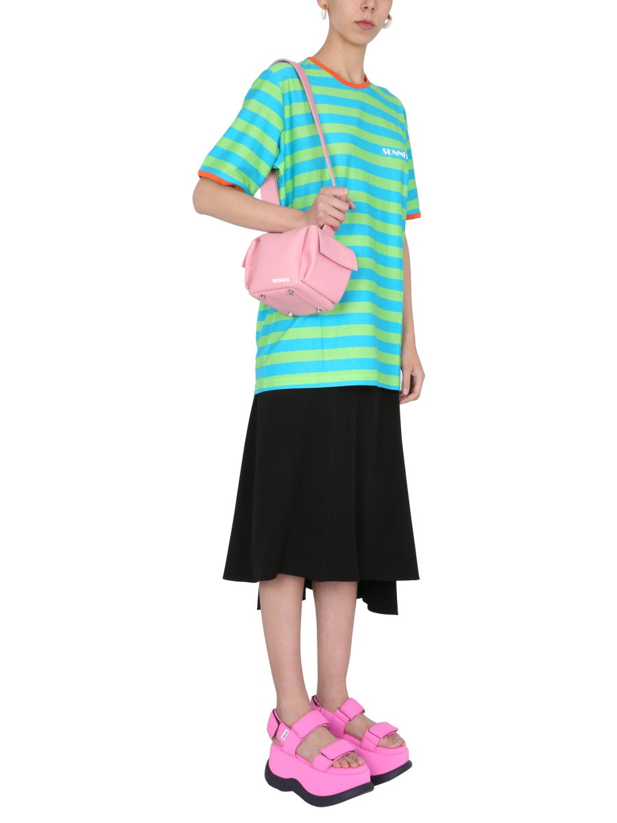 SUNNEI X ELEONORA BONUCCI Unisex Striped Crew Neck T-Shirt