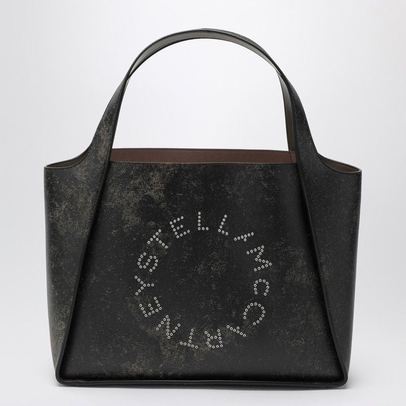 STELLA MCCARTNEY Large Logo Handbag with Aged Effect